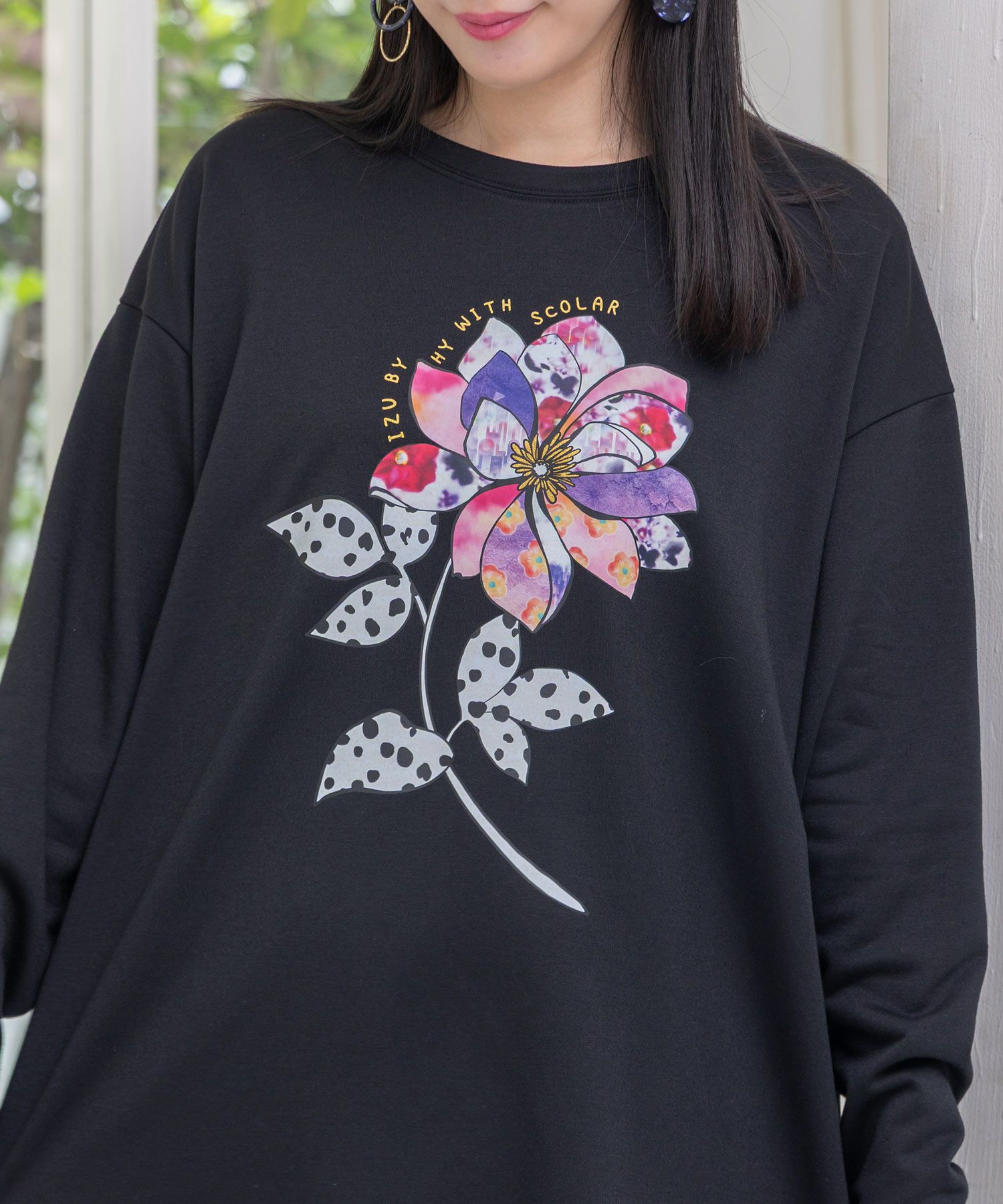 仲宗根泉(HY)コラボ アート柄花柄チュニック-19