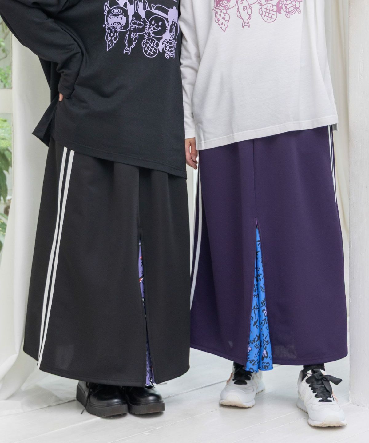 仲宗根泉(HY)コラボ 柄切替ジャージスカート-2