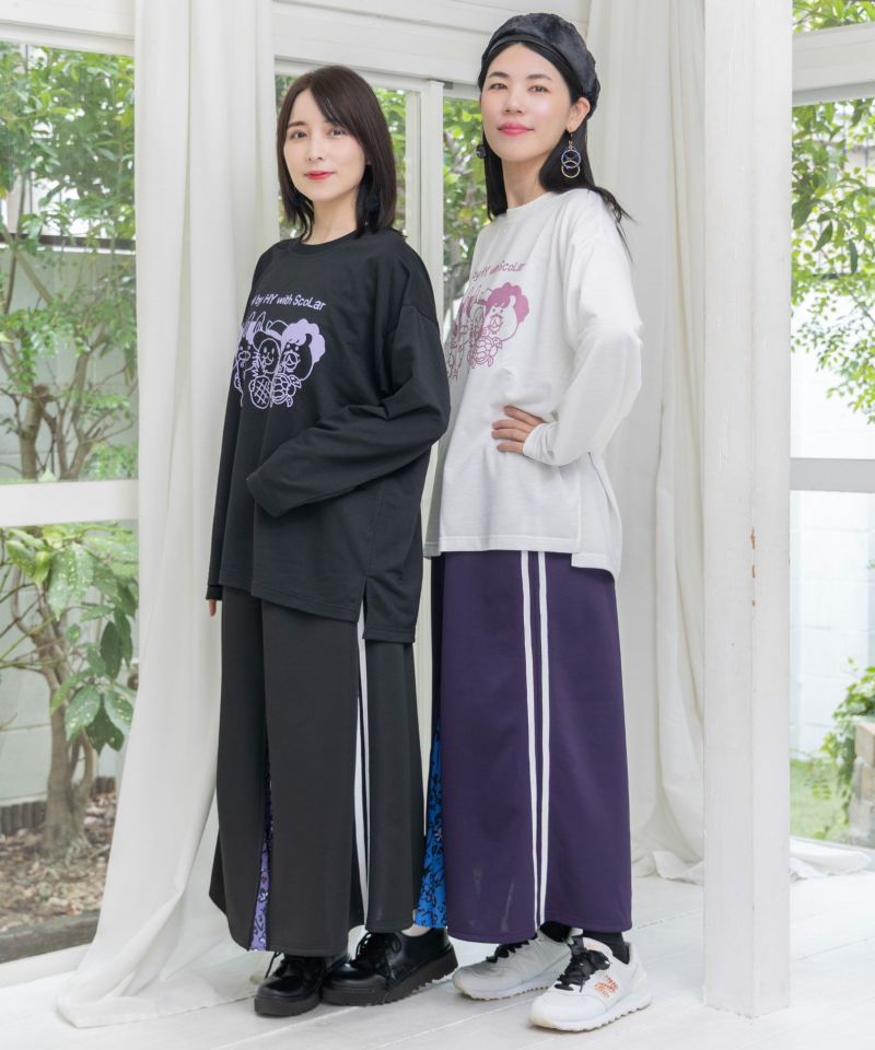 仲宗根泉(HY)コラボ 柄切替ジャージスカート-3
