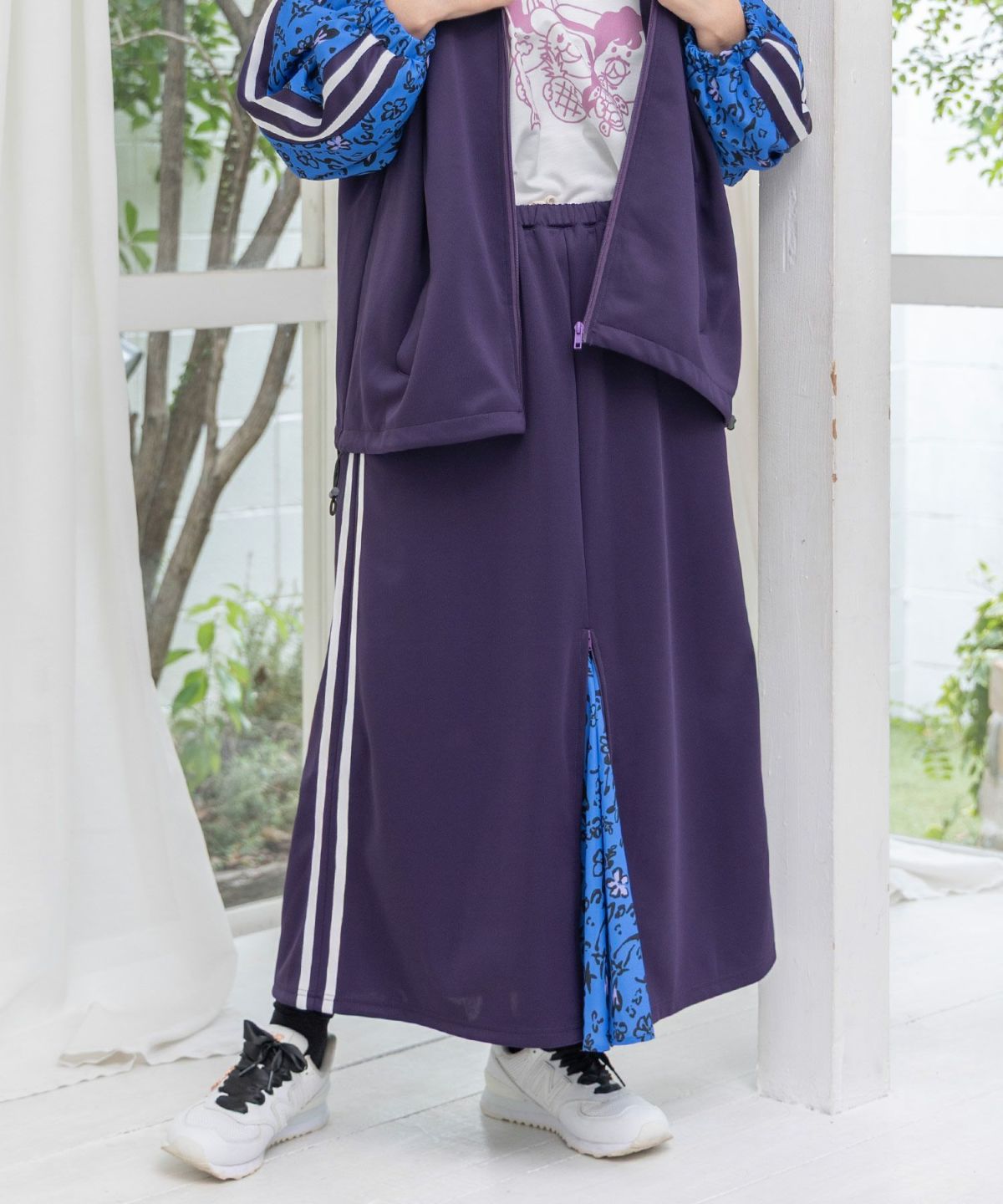 仲宗根泉(HY)コラボ 柄切替ジャージスカート-4
