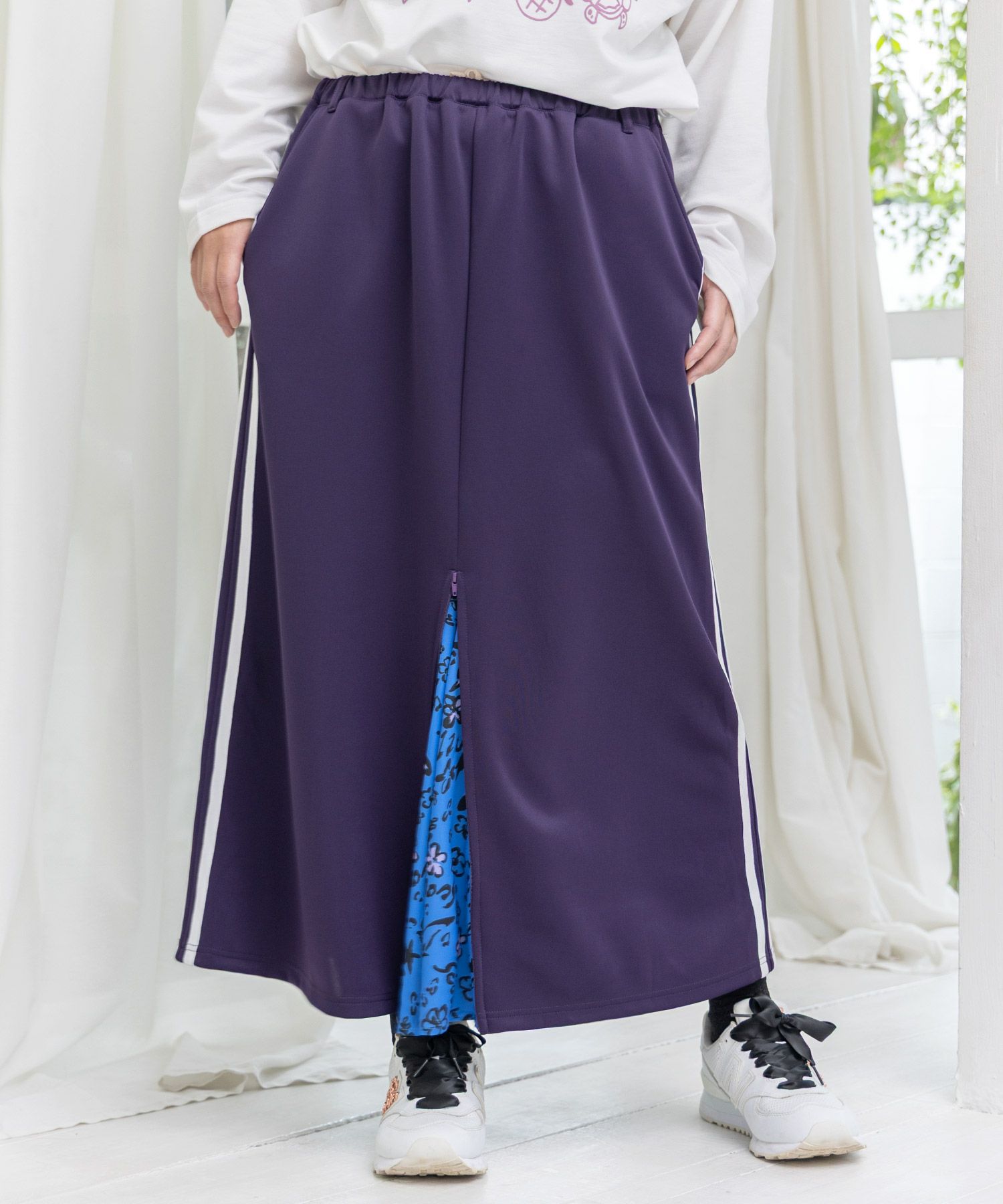 仲宗根泉(HY)コラボ 柄切替ジャージスカート-6