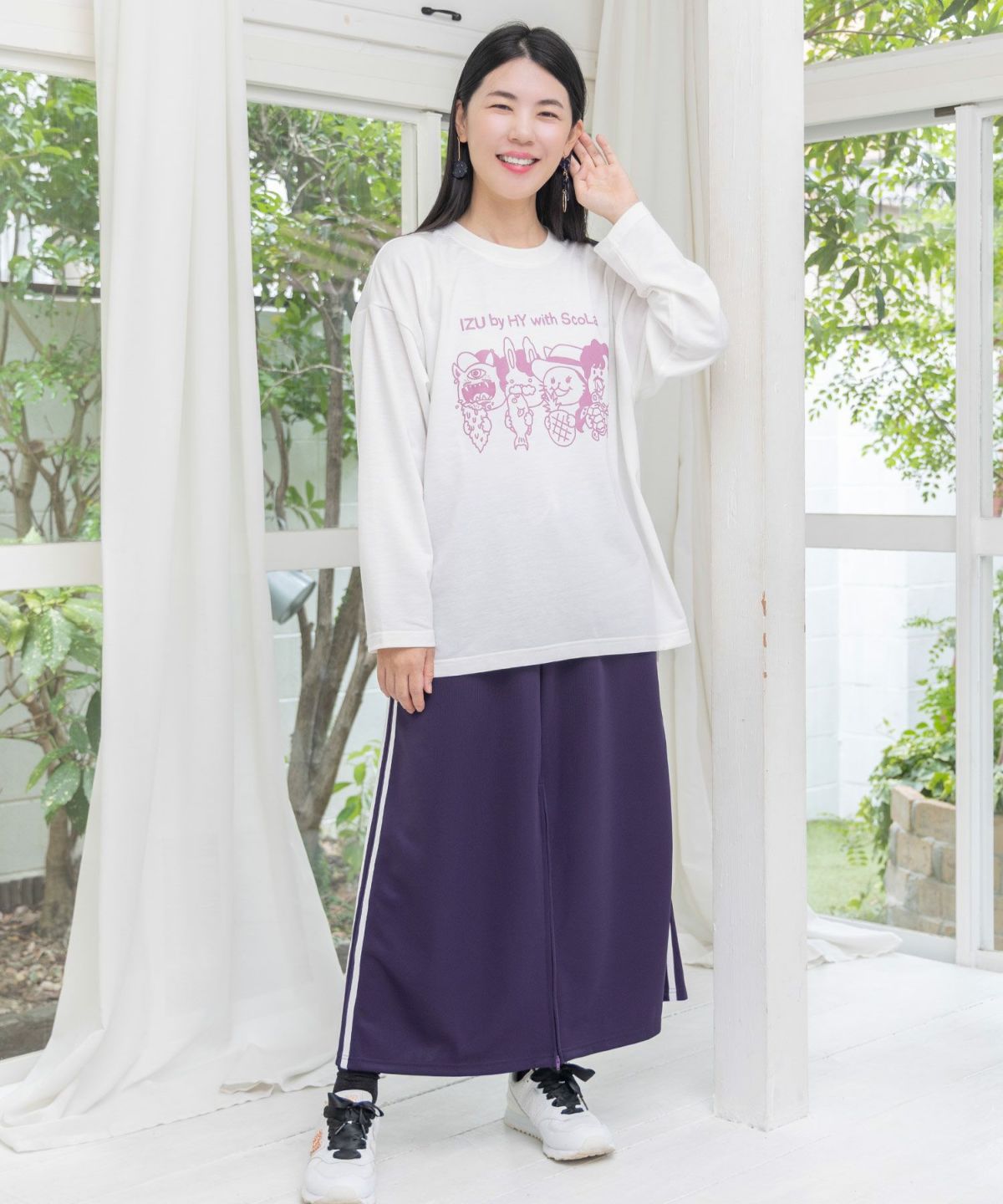 仲宗根泉(HY)コラボ 柄切替ジャージスカート-7