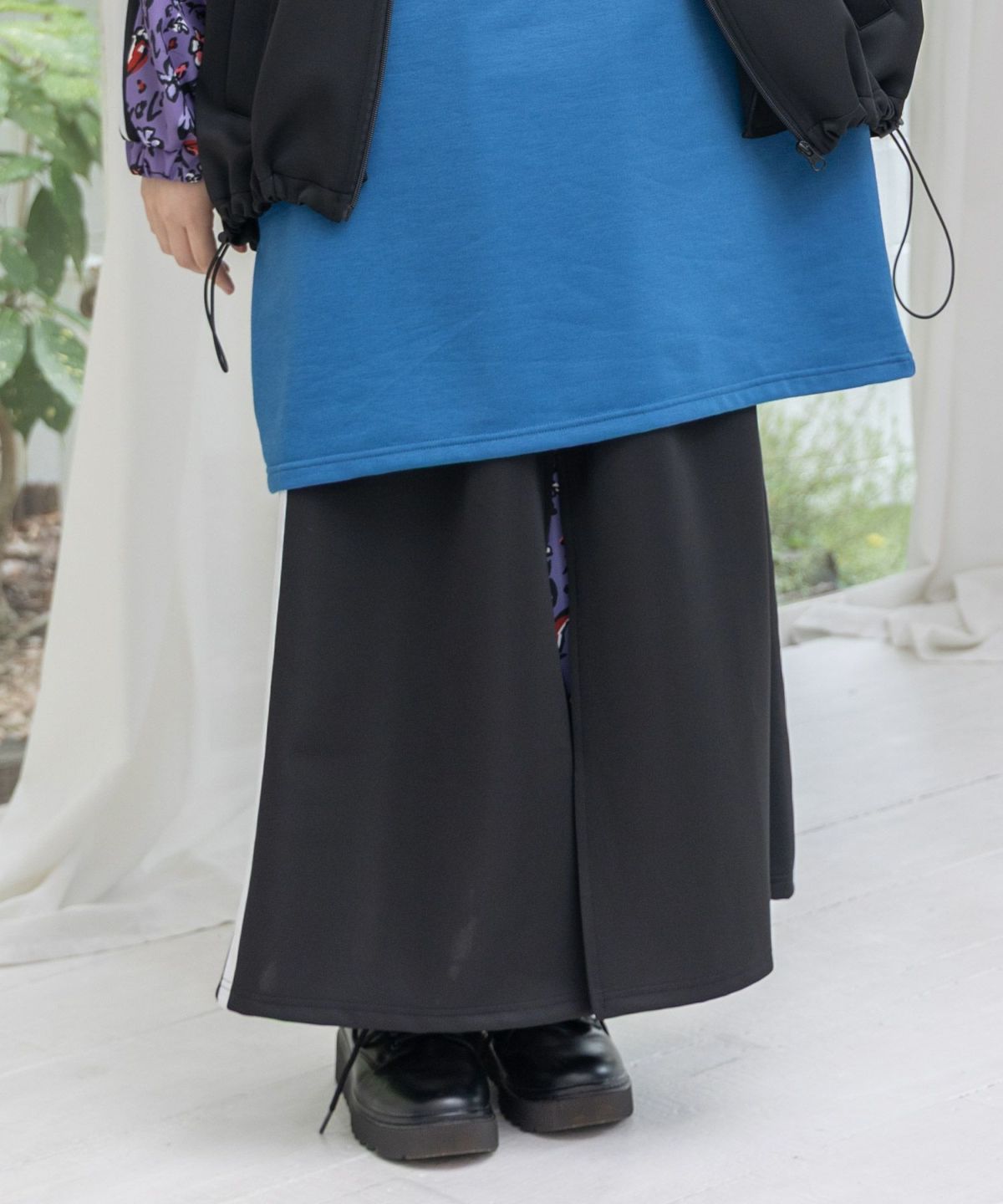 仲宗根泉(HY)コラボ 柄切替ジャージスカート-11