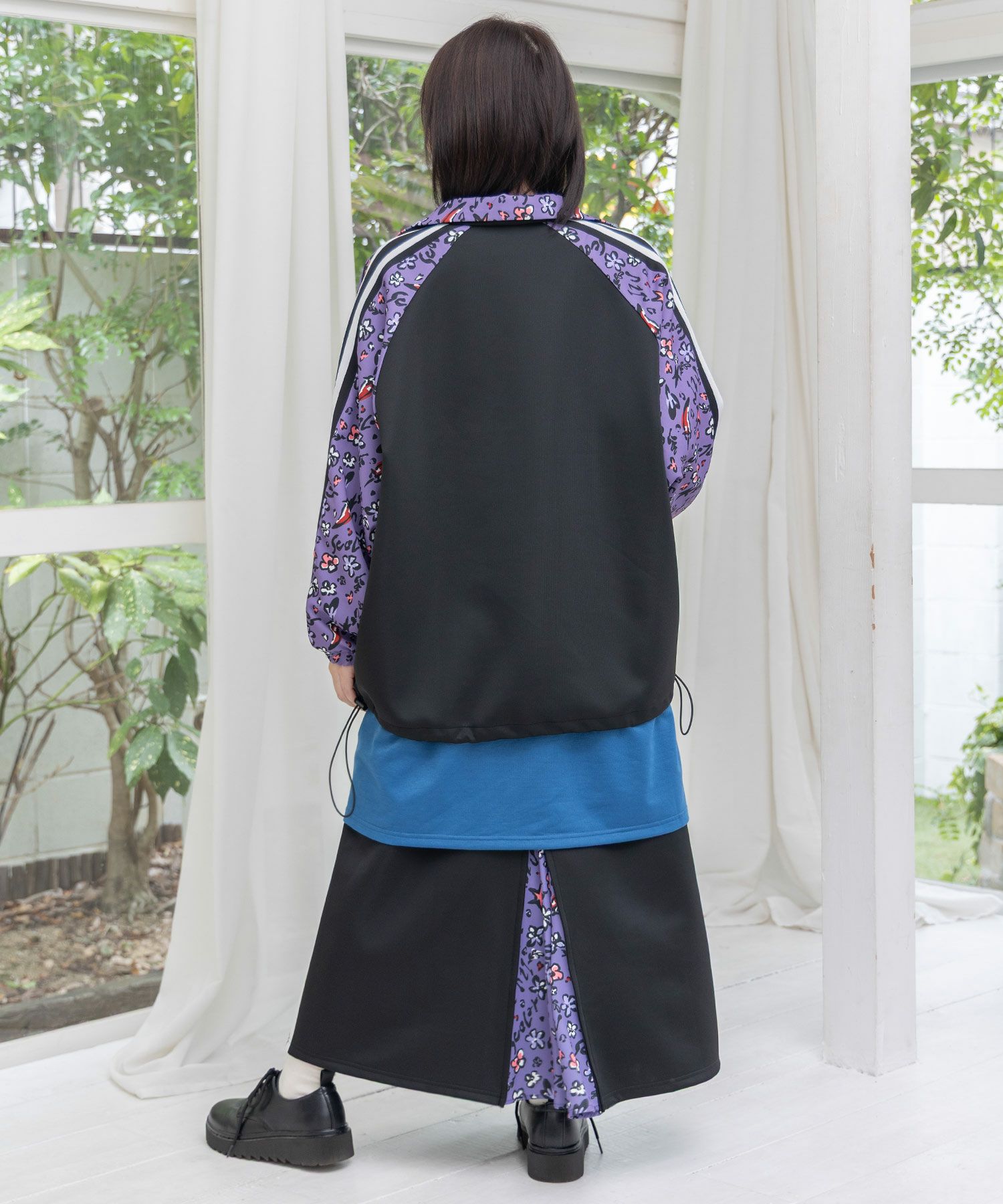 仲宗根泉(HY)コラボ 柄切替ジャージスカート-16