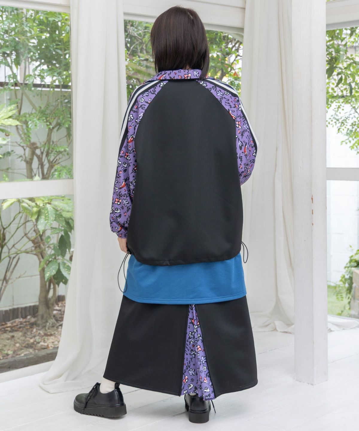 仲宗根泉(HY)コラボ 柄切替ジャージスカート-16