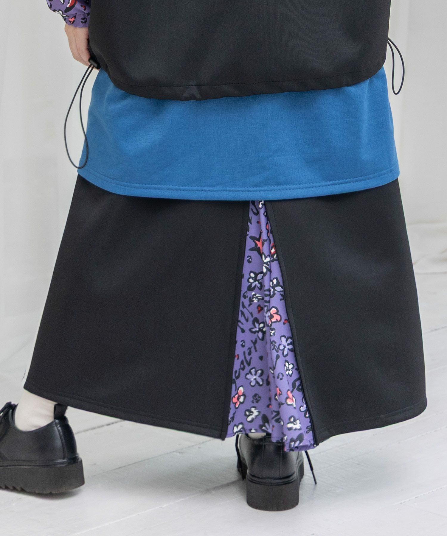 仲宗根泉(HY)コラボ 柄切替ジャージスカート-17