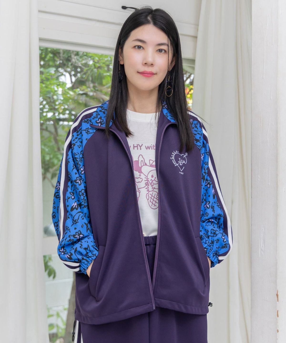 仲宗根泉(HY)コラボ 柄切替ジャージトップス-11