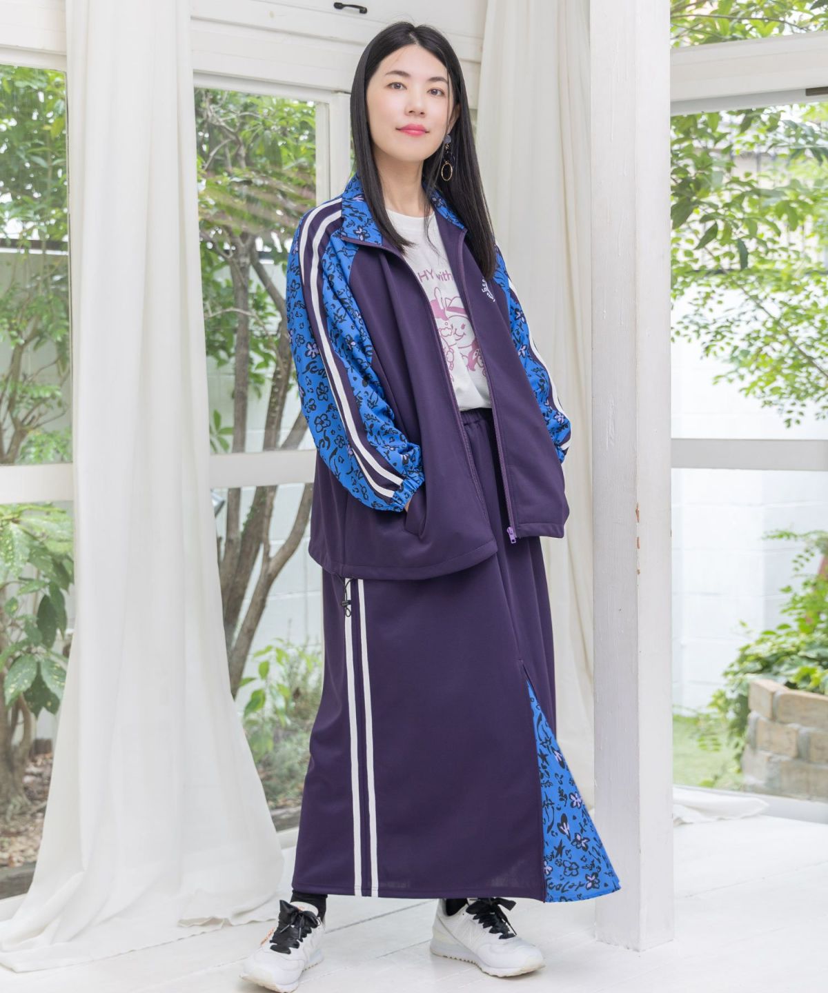 仲宗根泉(HY)コラボ 柄切替ジャージトップス-12