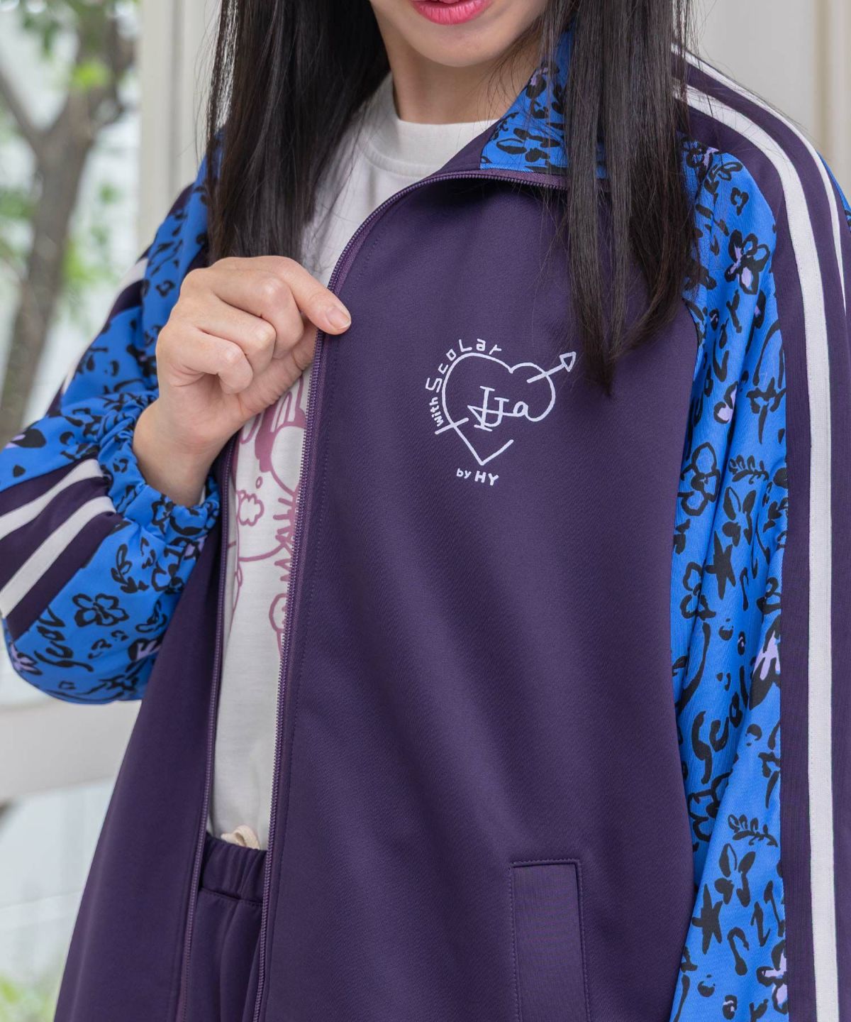 仲宗根泉(HY)コラボ 柄切替ジャージトップス-15