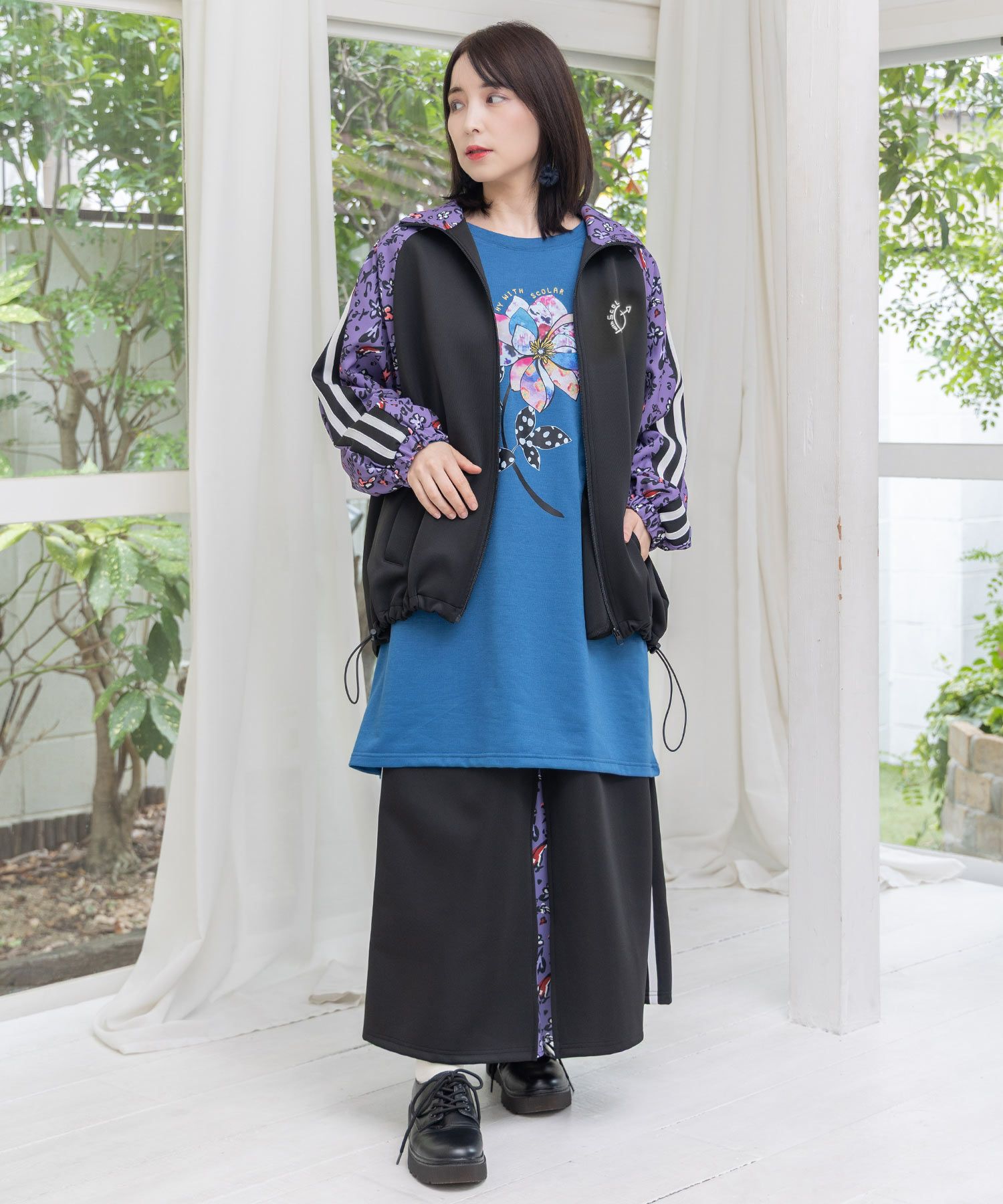 仲宗根泉(HY)コラボ 柄切替ジャージトップス-19