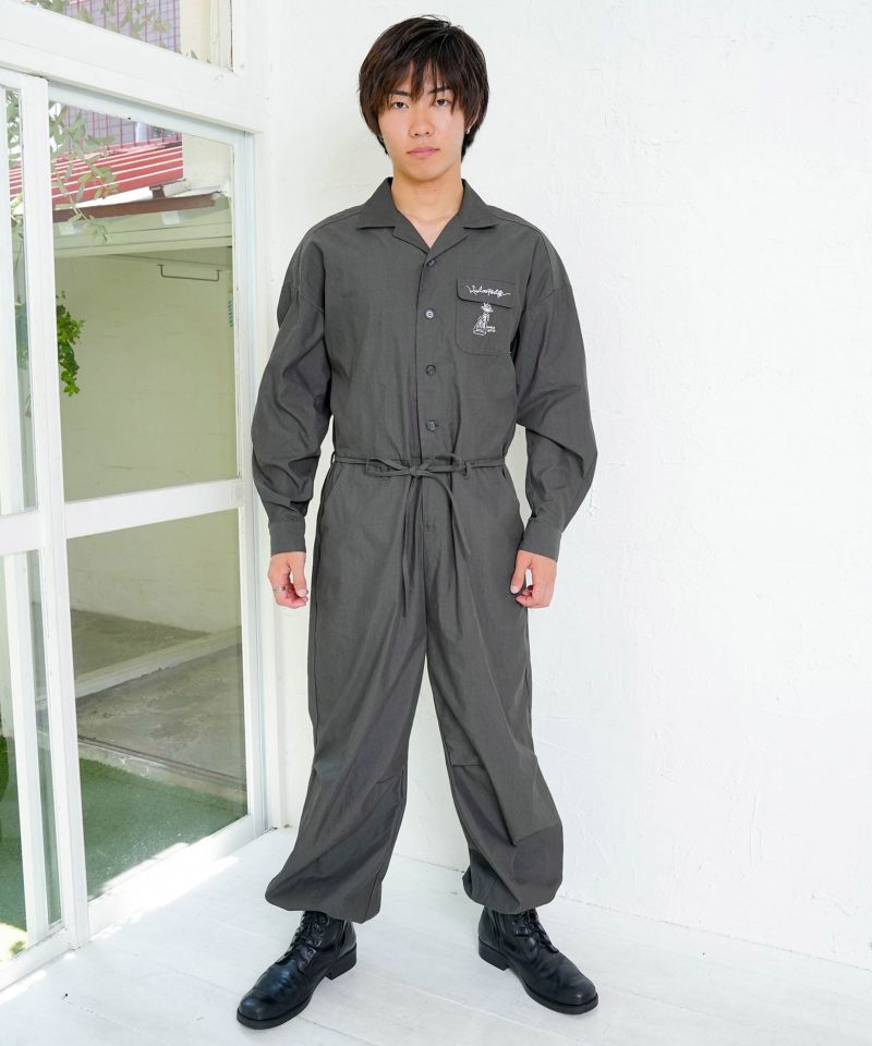 353126：Parityキャラ宇宙刺繍 洗い加工ジャンプスーツの通販-ScoLar