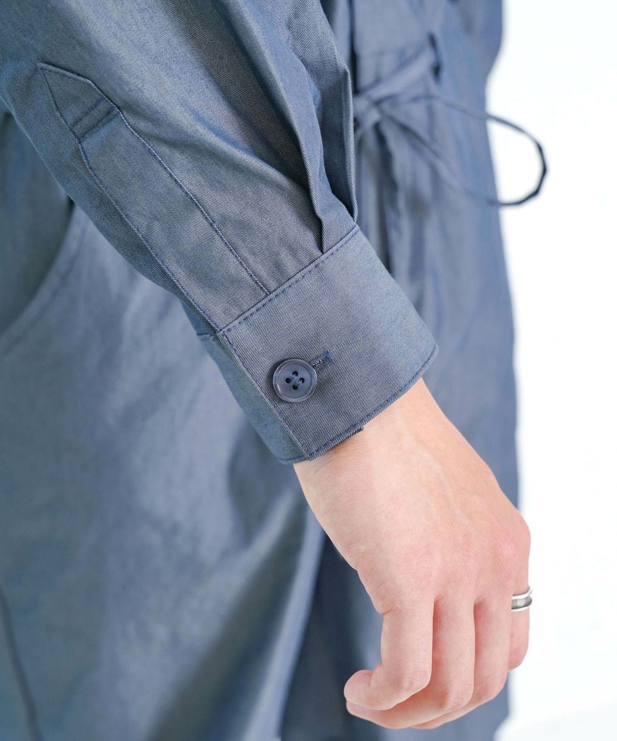 Parityキャラ宇宙刺繍 洗い加工ジャンプスーツ-17