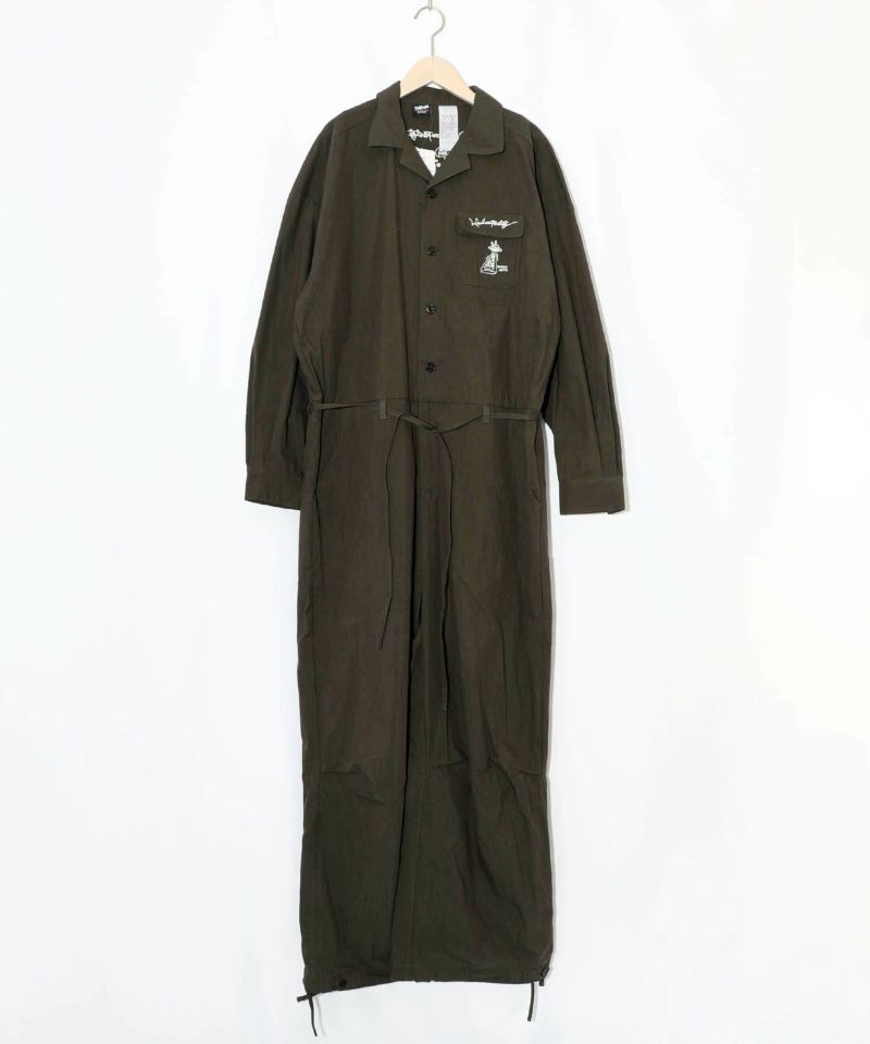 Parityキャラ宇宙刺繍 洗い加工ジャンプスーツ-24