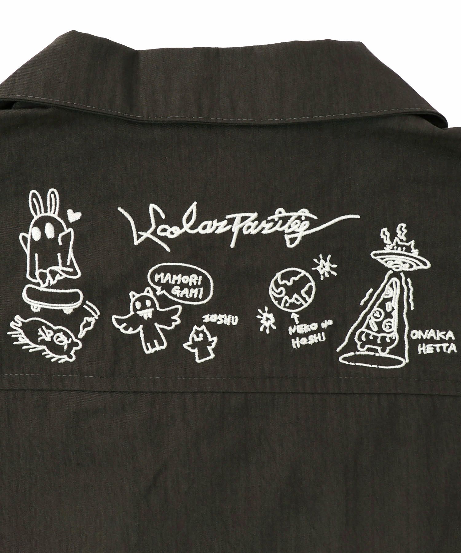 Parityキャラ宇宙刺繍 洗い加工ジャンプスーツ-26