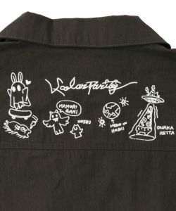 Parityキャラ宇宙刺繍 洗い加工ジャンプスーツ-26