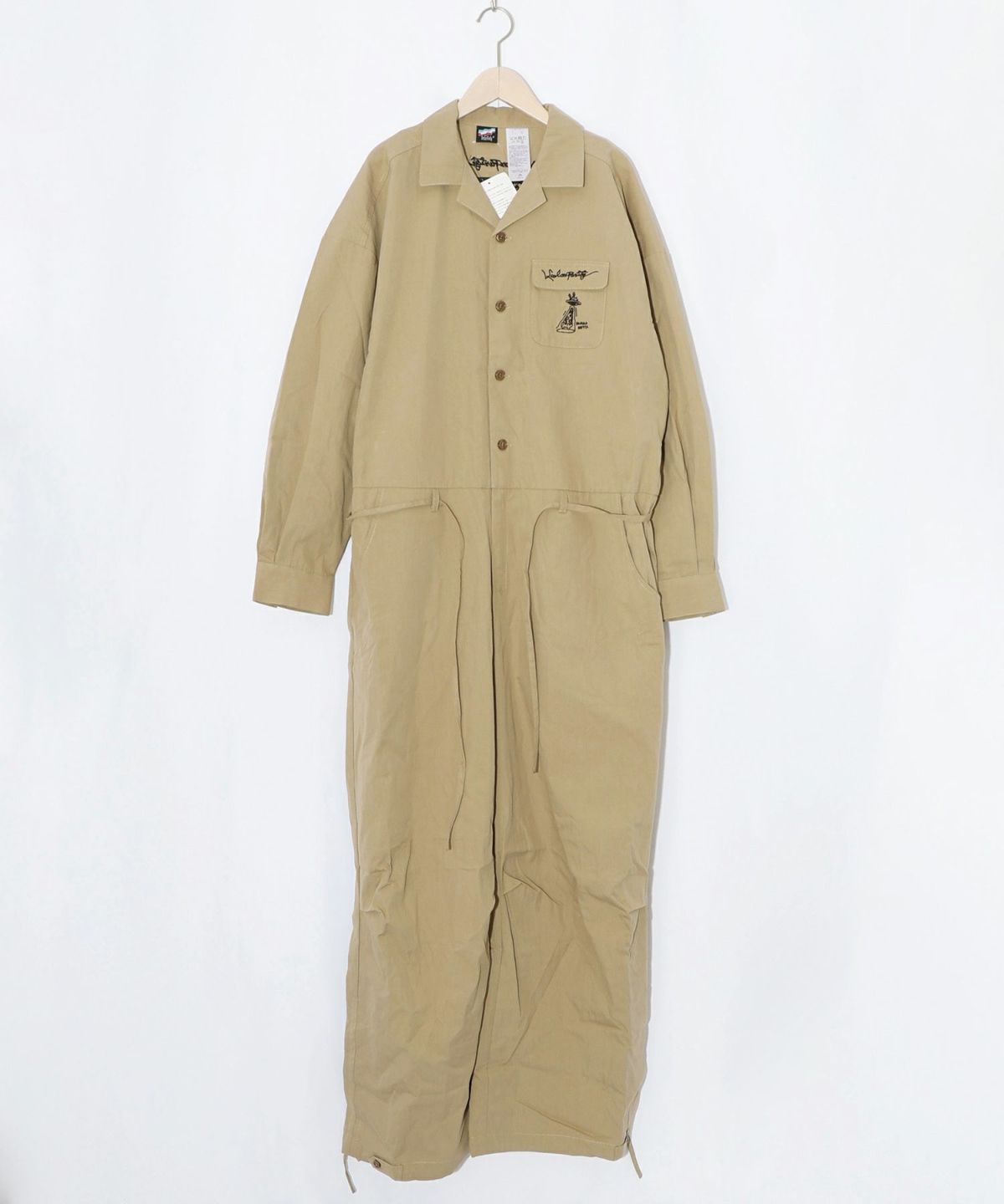 Parityキャラ宇宙刺繍 洗い加工ジャンプスーツ-30