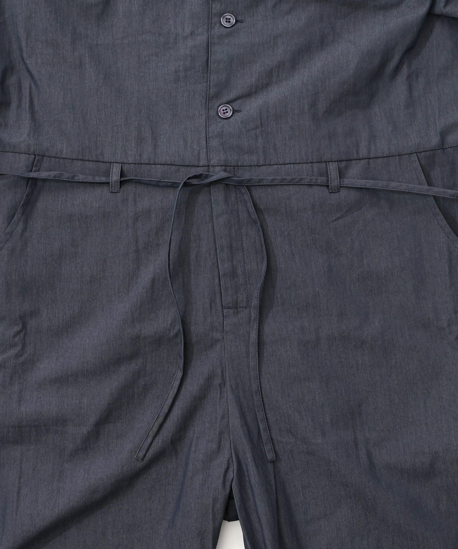 Parityキャラ宇宙刺繍 洗い加工ジャンプスーツ-36