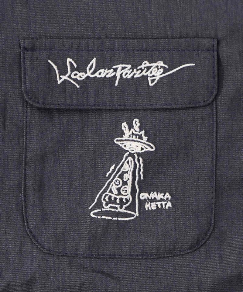 Parityキャラ宇宙刺繍 洗い加工ジャンプスーツ-39