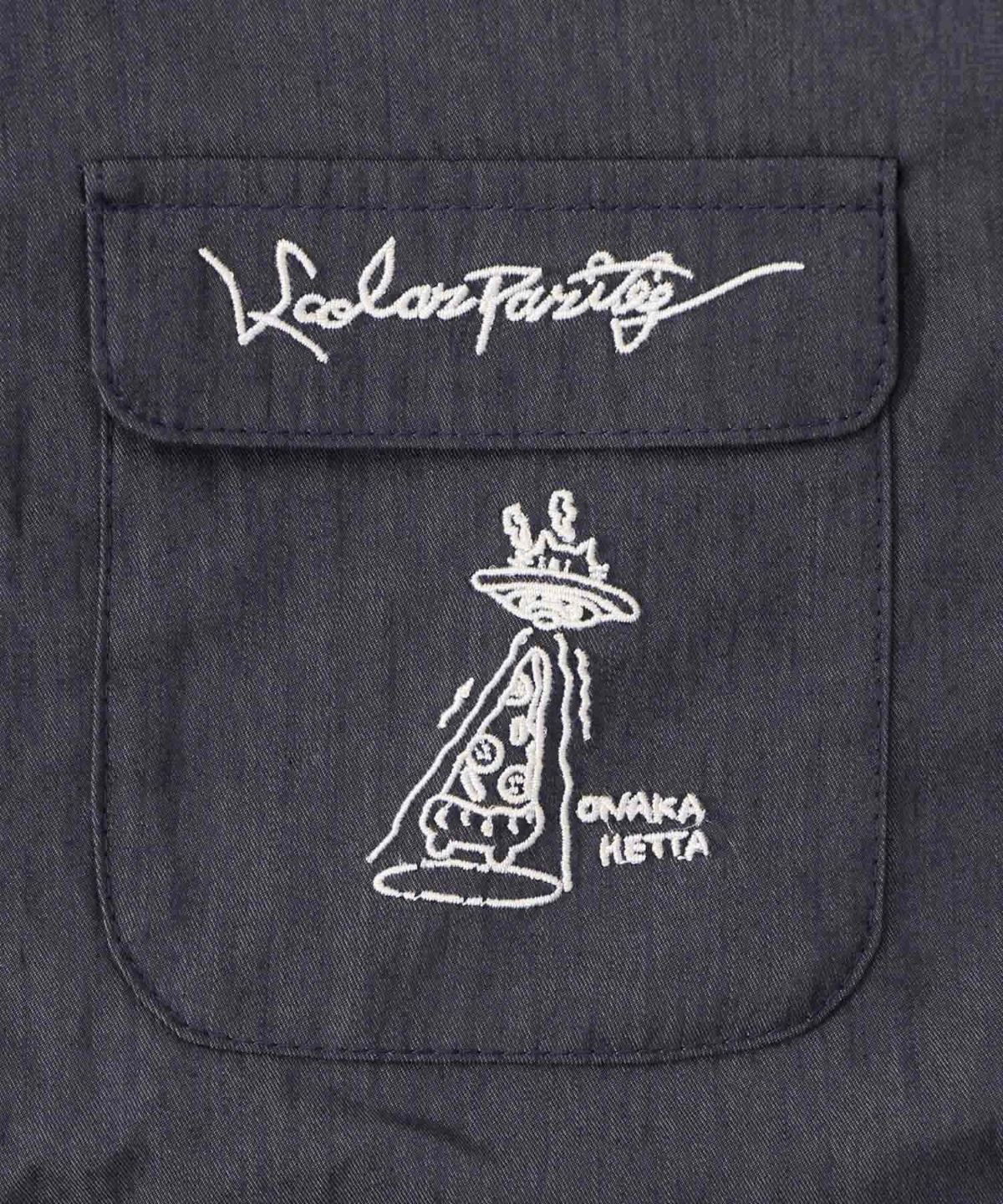 Parityキャラ宇宙刺繍 洗い加工ジャンプスーツ-39