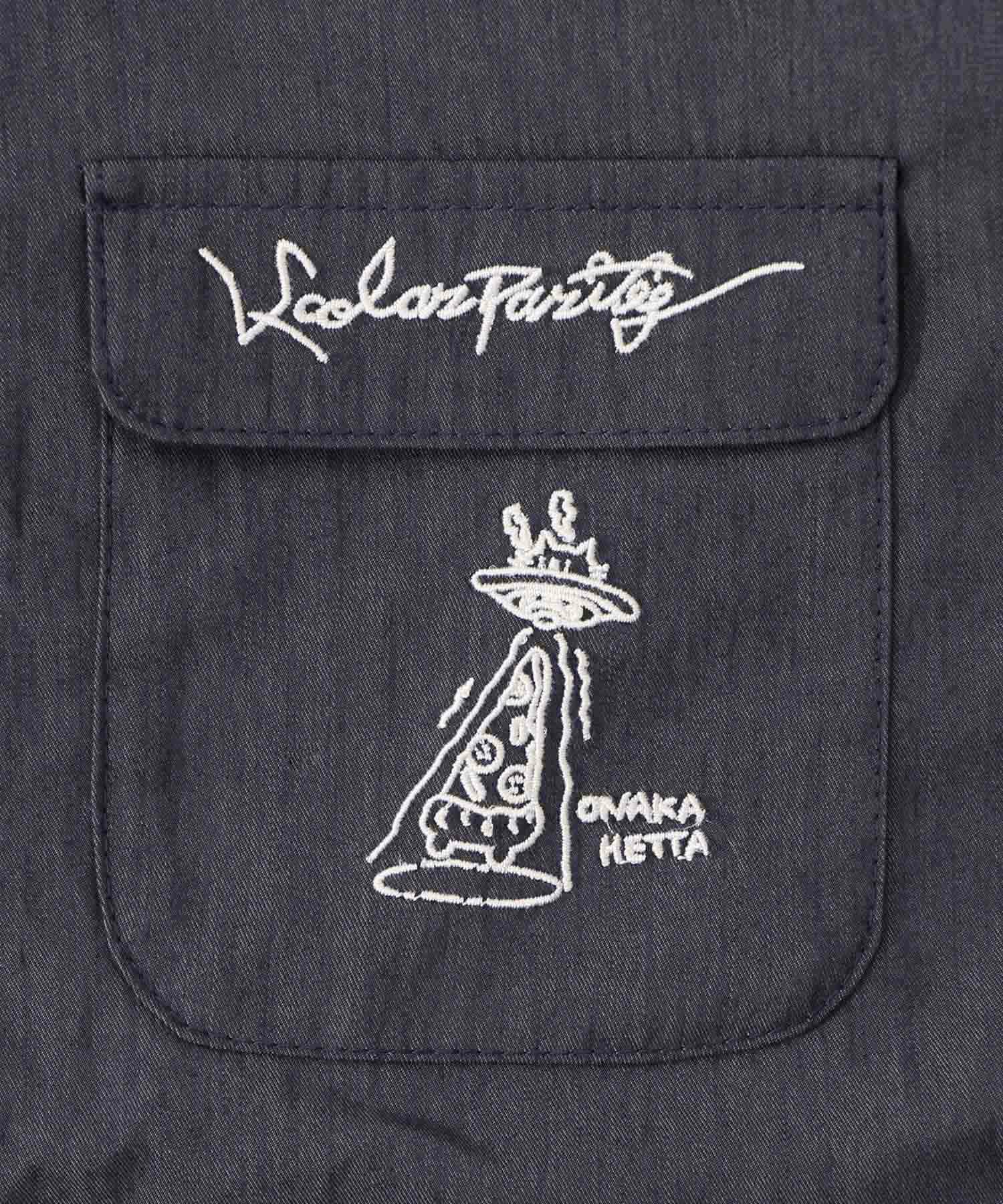 Parityキャラ宇宙刺繍 洗い加工ジャンプスーツ-39