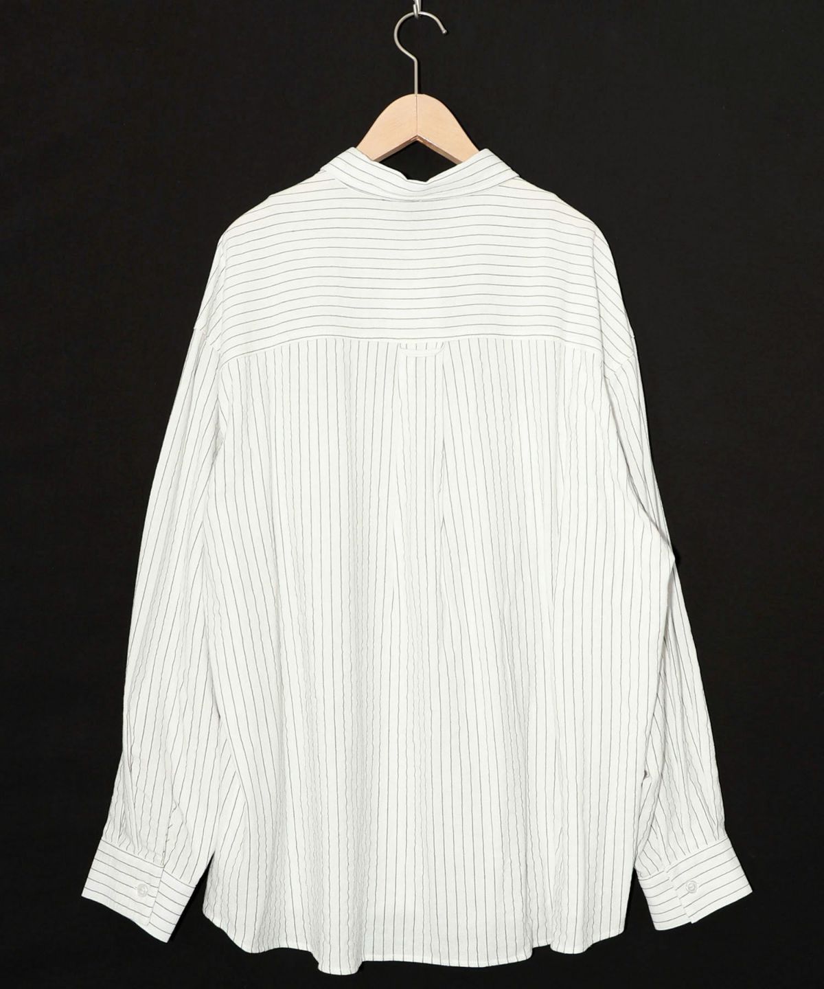 ひょっこりParity刺繍のストライプシャツ-14