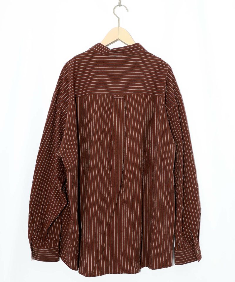 ひょっこりParity刺繍のストライプシャツ-20