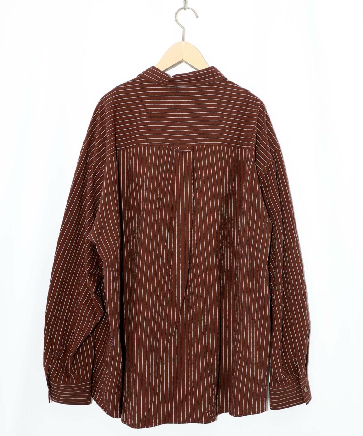 ひょっこりParity刺繍のストライプシャツ-20