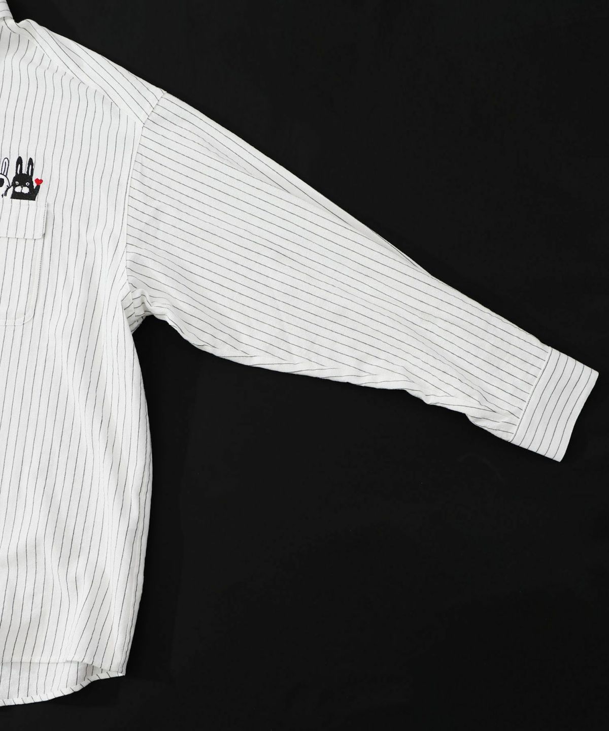 ひょっこりParity刺繍のストライプシャツ-52