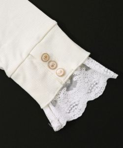 起毛テレコ×レース袖 ニットロンT-9