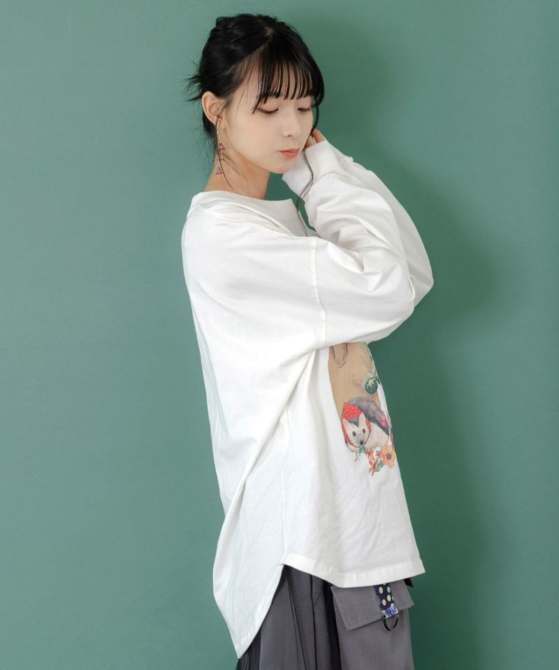 冬支度中アニマルプリントプルオーバー-4