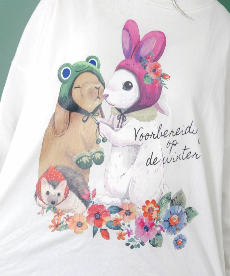 冬支度中アニマルプリントプルオーバー-6