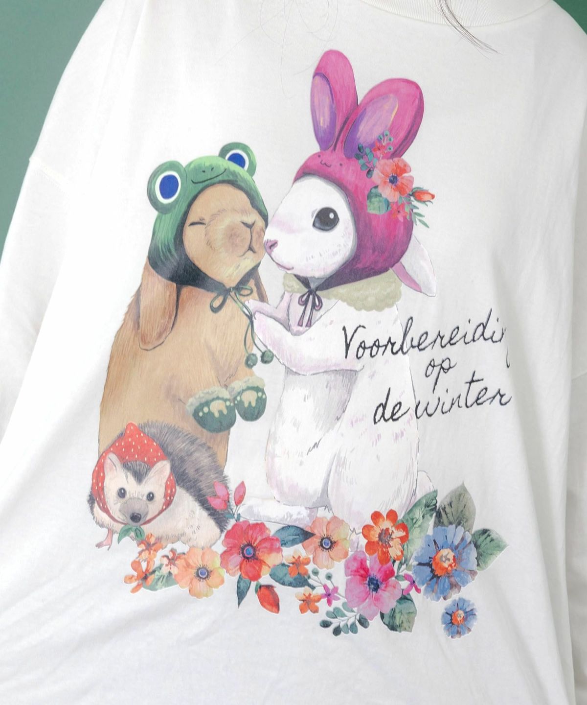 冬支度中アニマルプリントプルオーバー-6