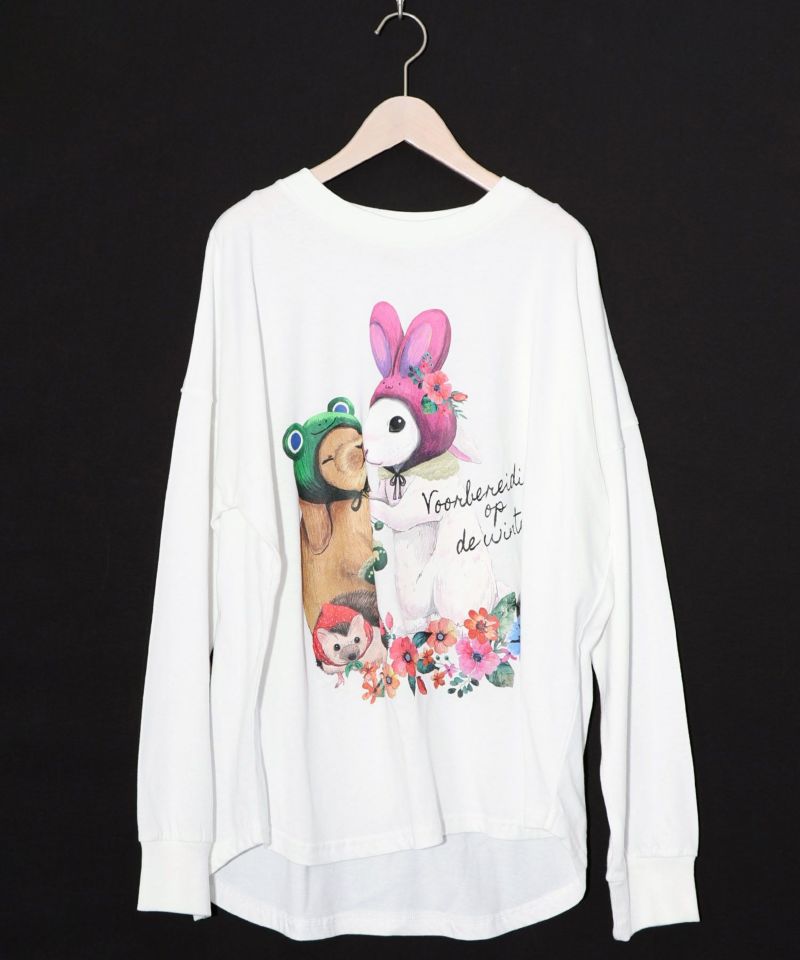 冬支度中アニマルプリントプルオーバー-7