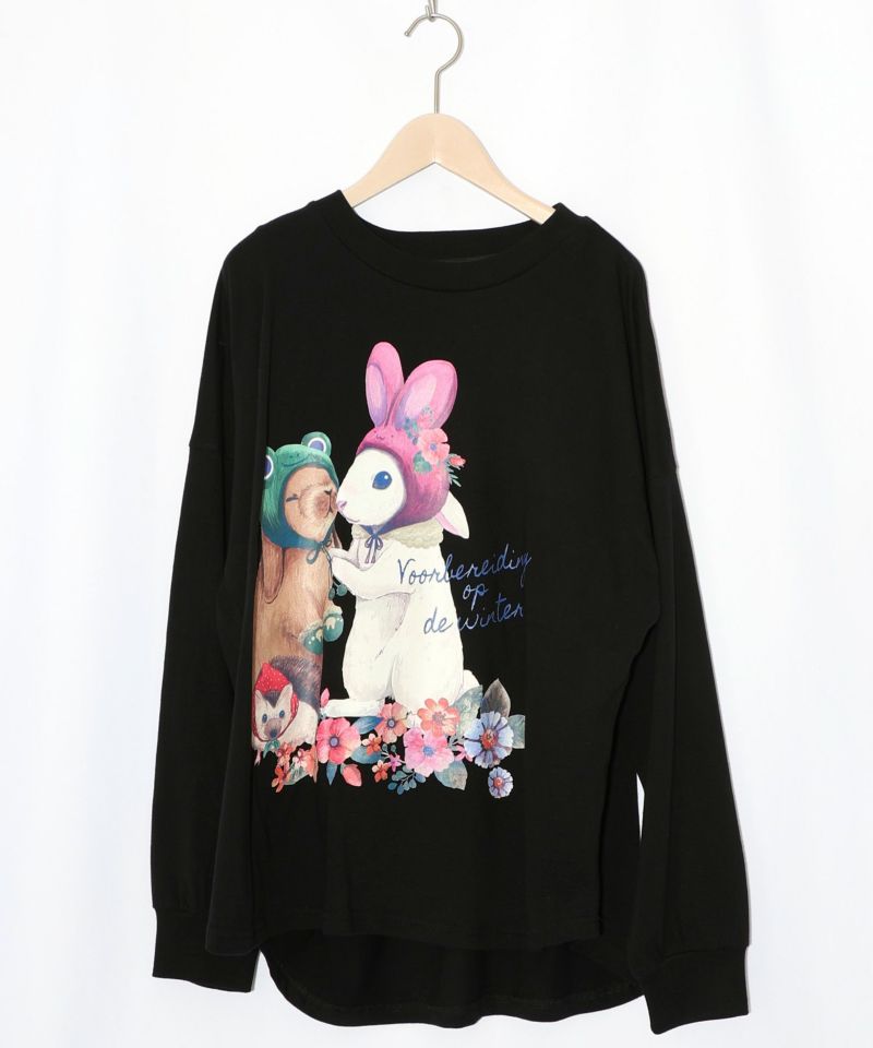 冬支度中アニマルプリントプルオーバー-9