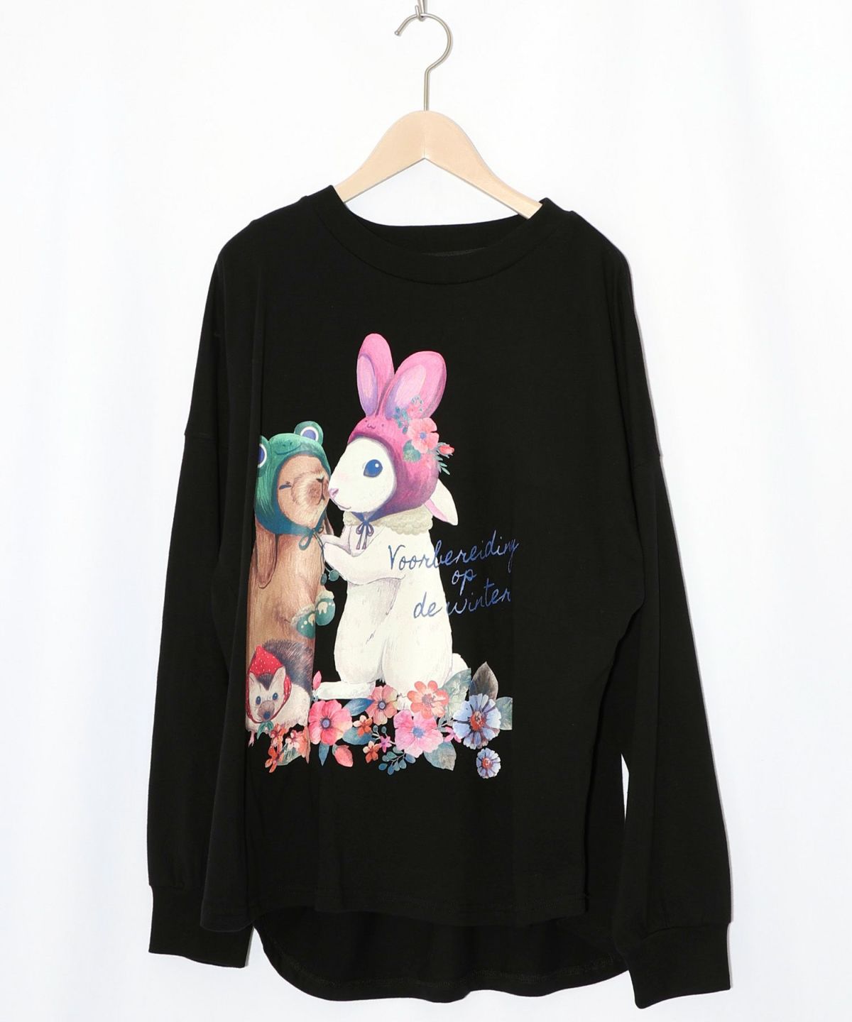 冬支度中アニマルプリントプルオーバー-9