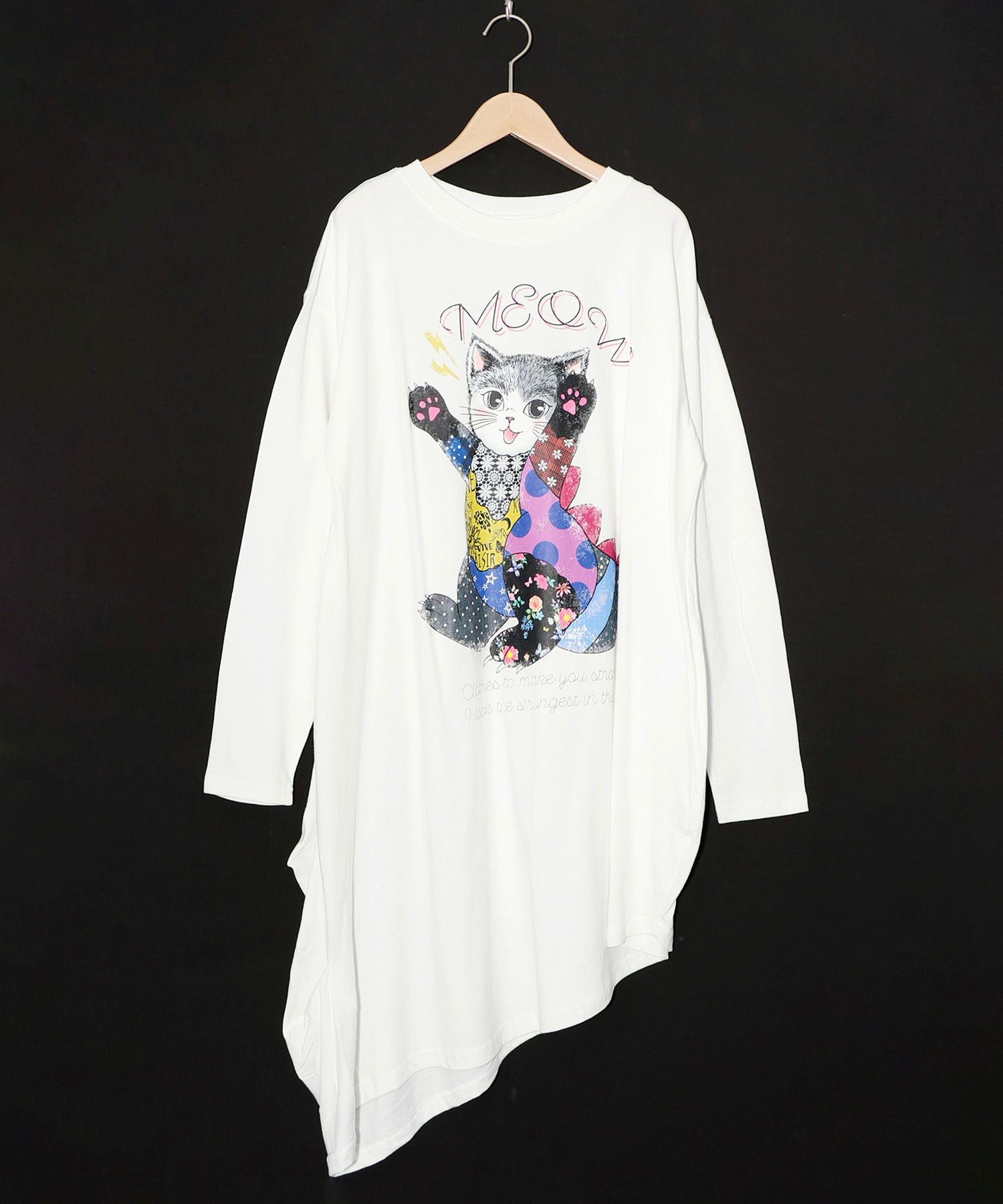 威嚇する人畜無害猫怪獣柄プルオーバー-8