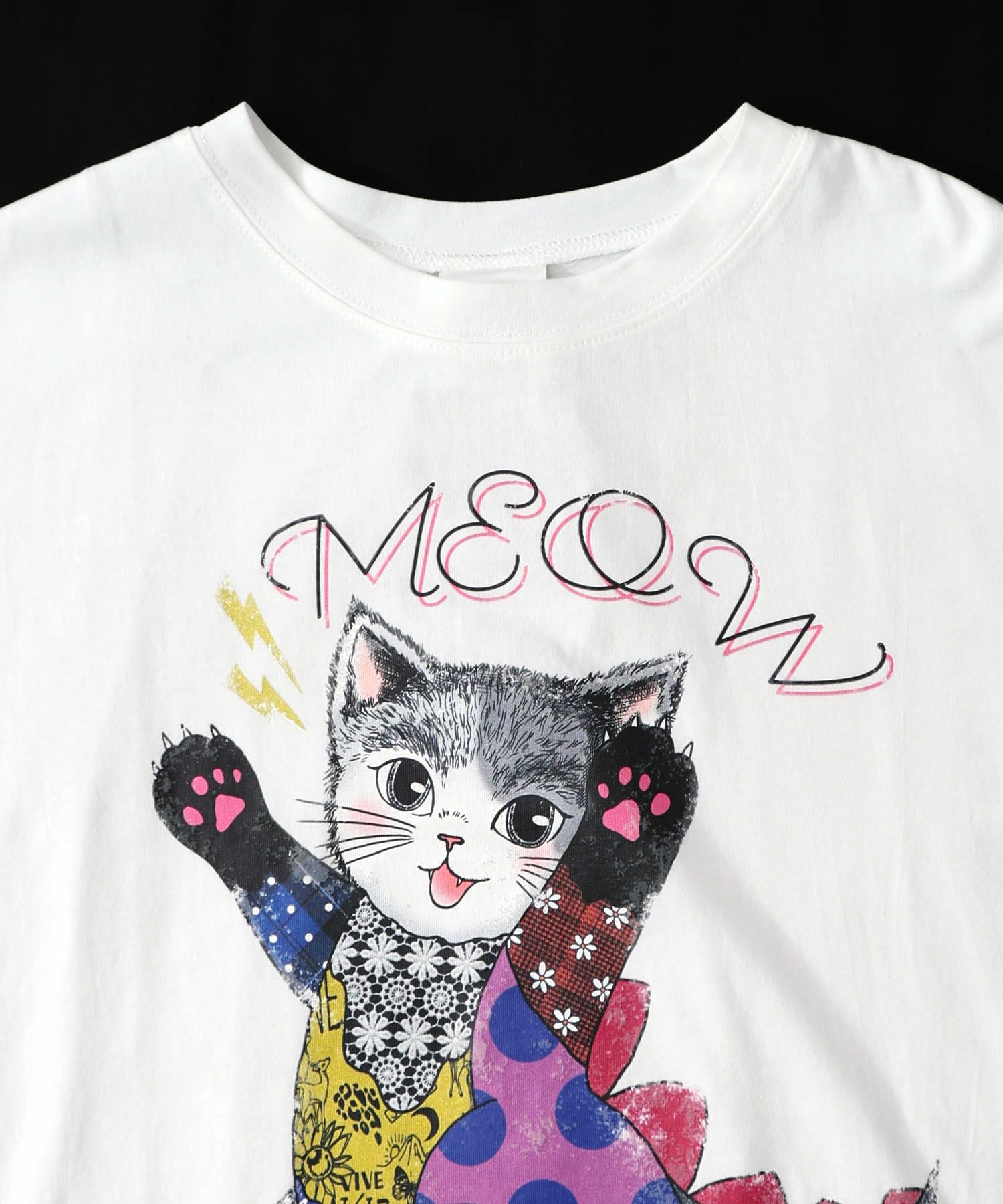 威嚇する人畜無害猫怪獣柄プルオーバー-14