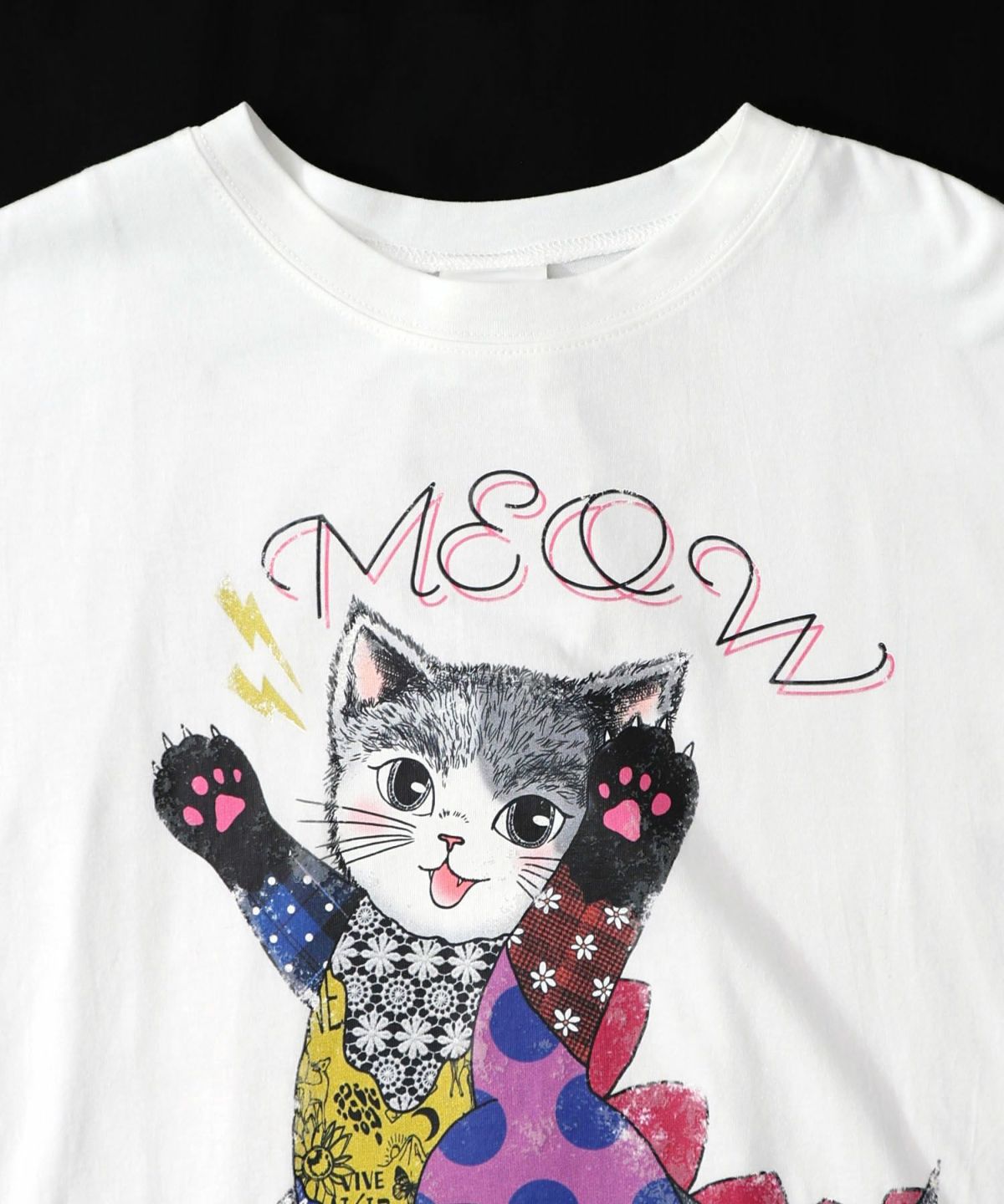 威嚇する人畜無害猫怪獣柄プルオーバー-14