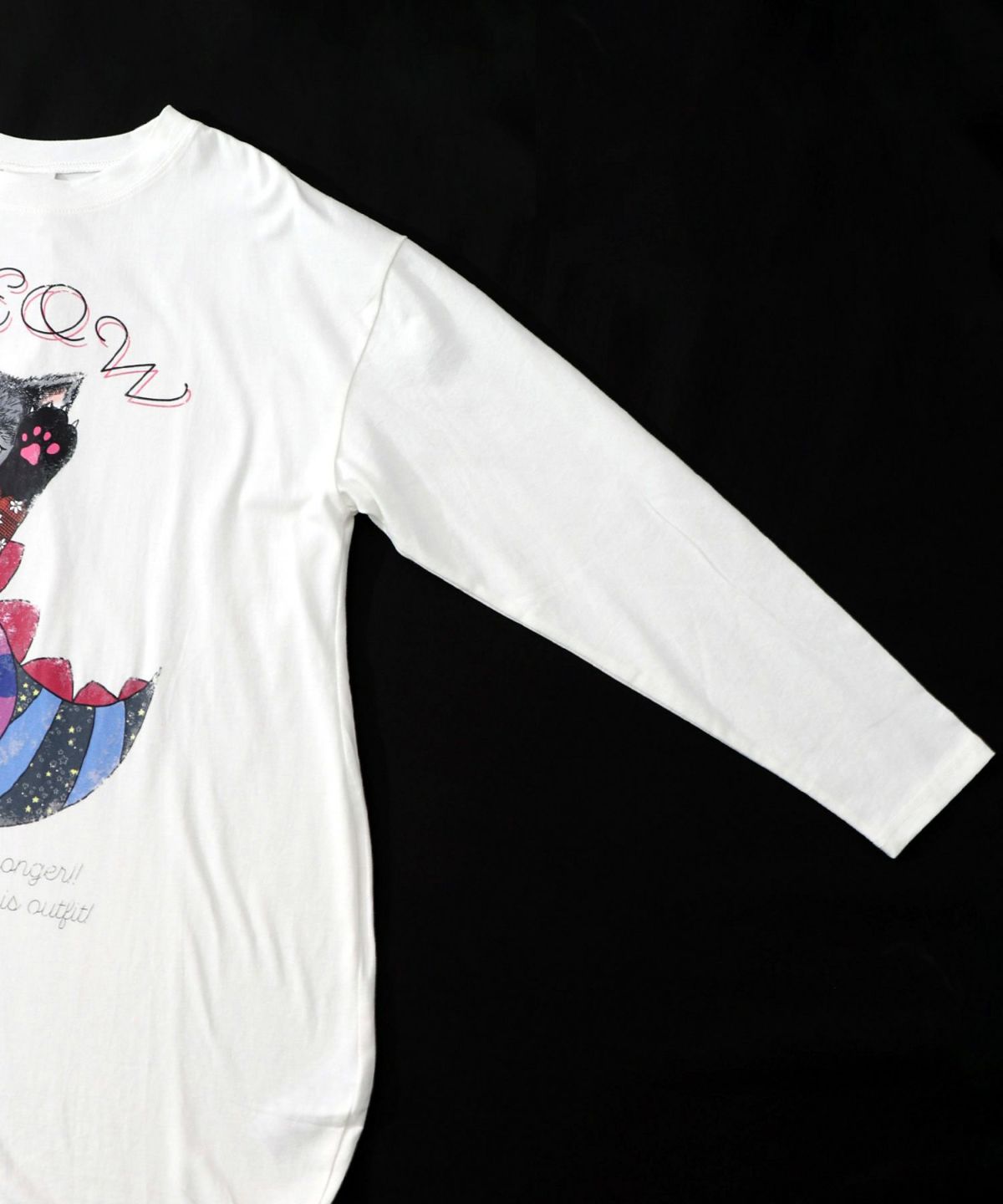 威嚇する人畜無害猫怪獣柄プルオーバー-15