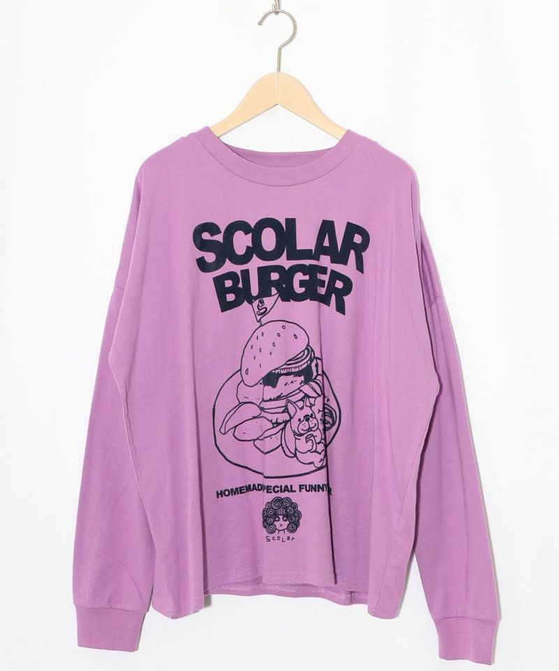 153701：わんちゃん×スカラー特製バーガーロンTの通販-ScoLar