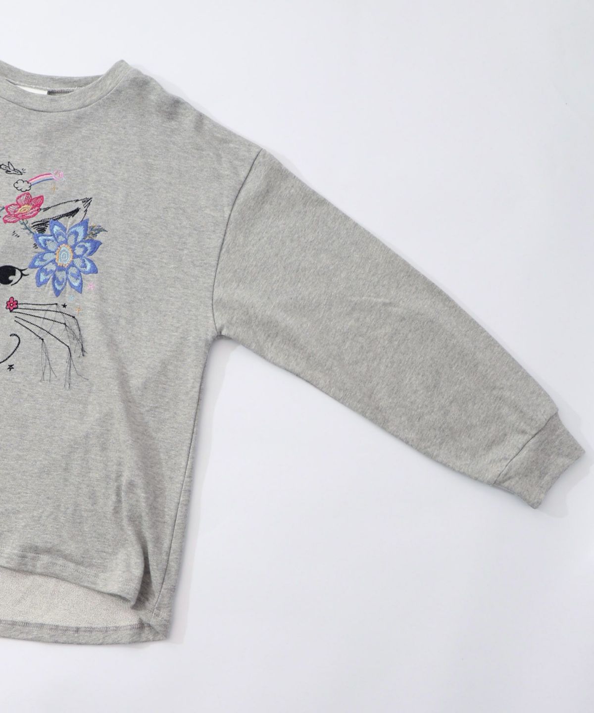 花猫刺繍のミニ裏毛プルオーバー-15