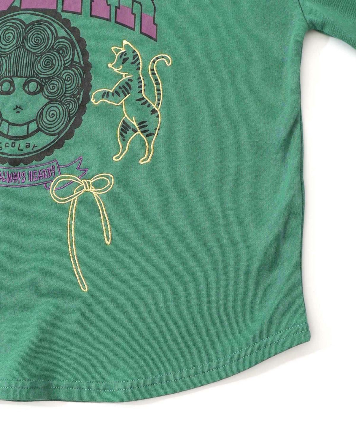 スカラーちゃん×トラ×蝶刺繍 ミニ裏毛プルオーバー-16