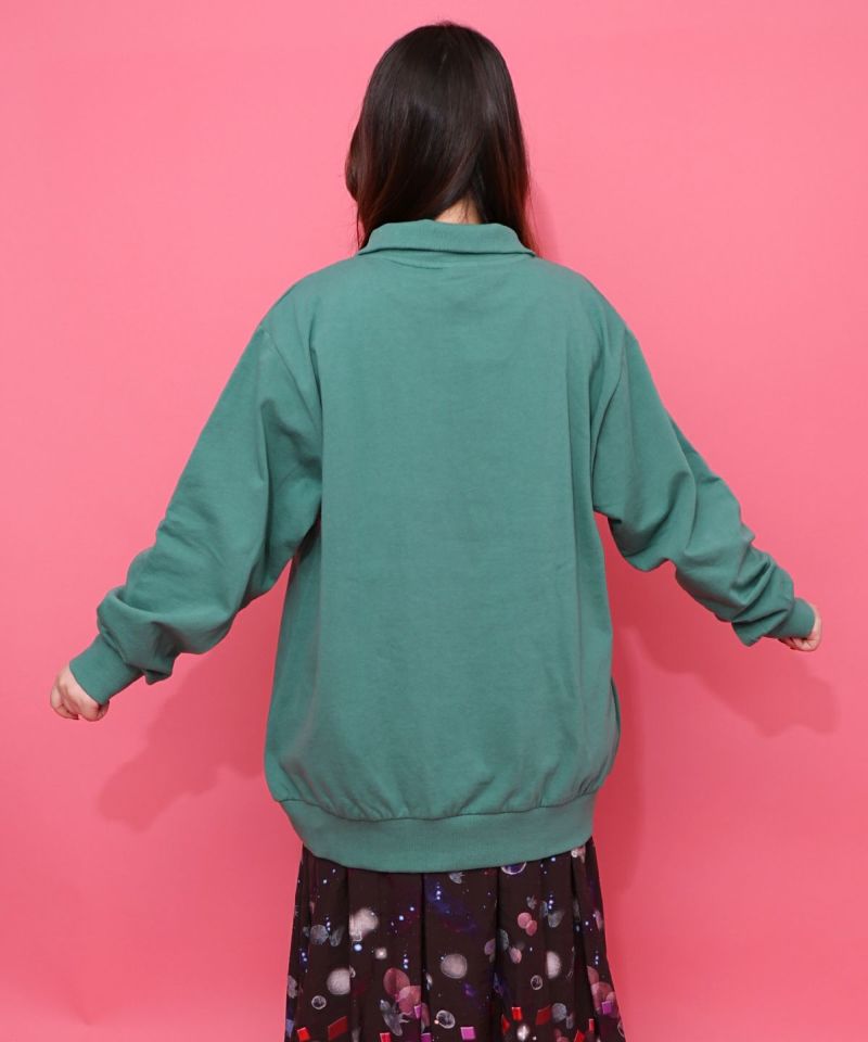 スカラーちゃんと時計と音楽柄裏毛チュニック-6