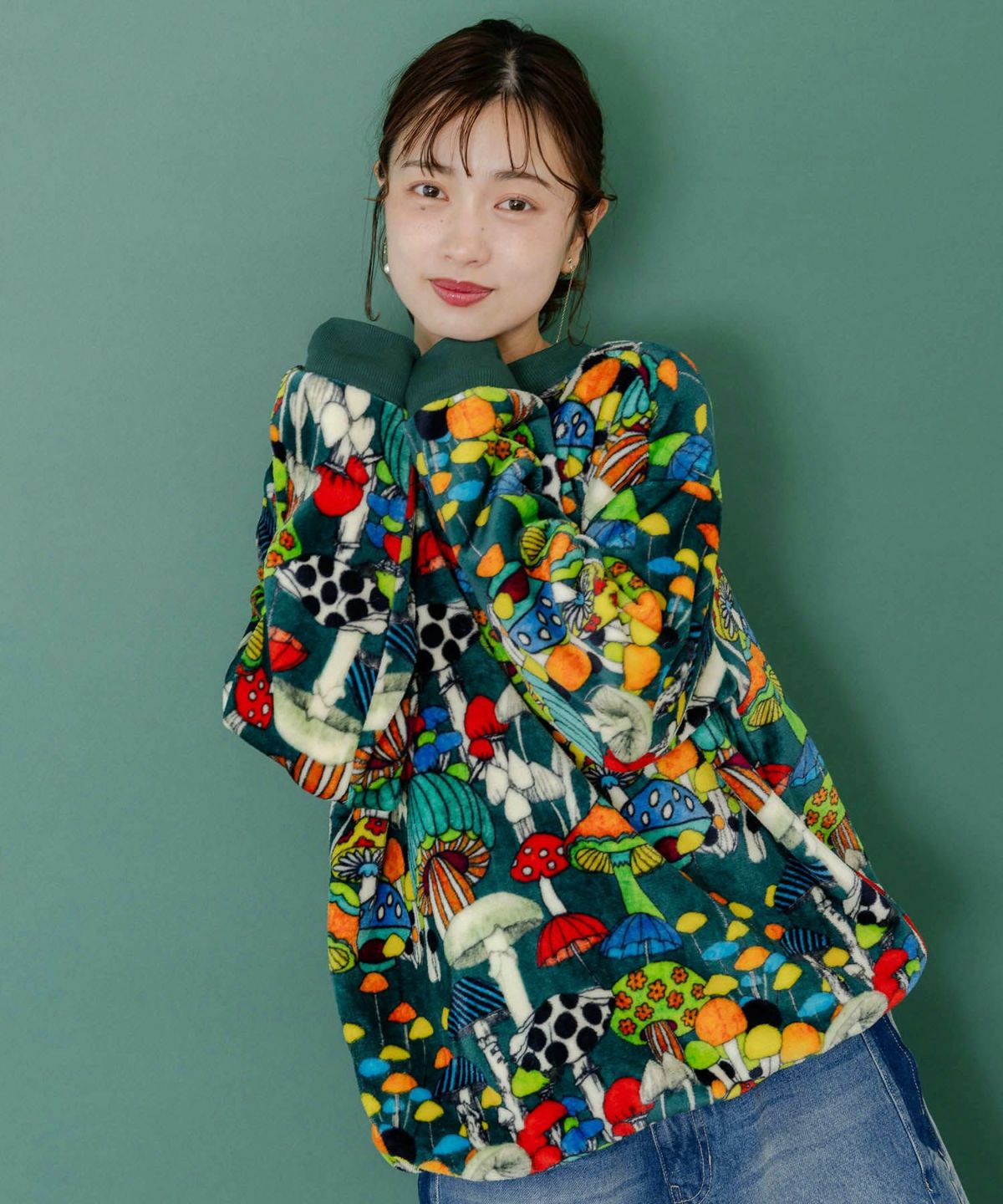 スカラー柄展開フランネルプルオーバー-6