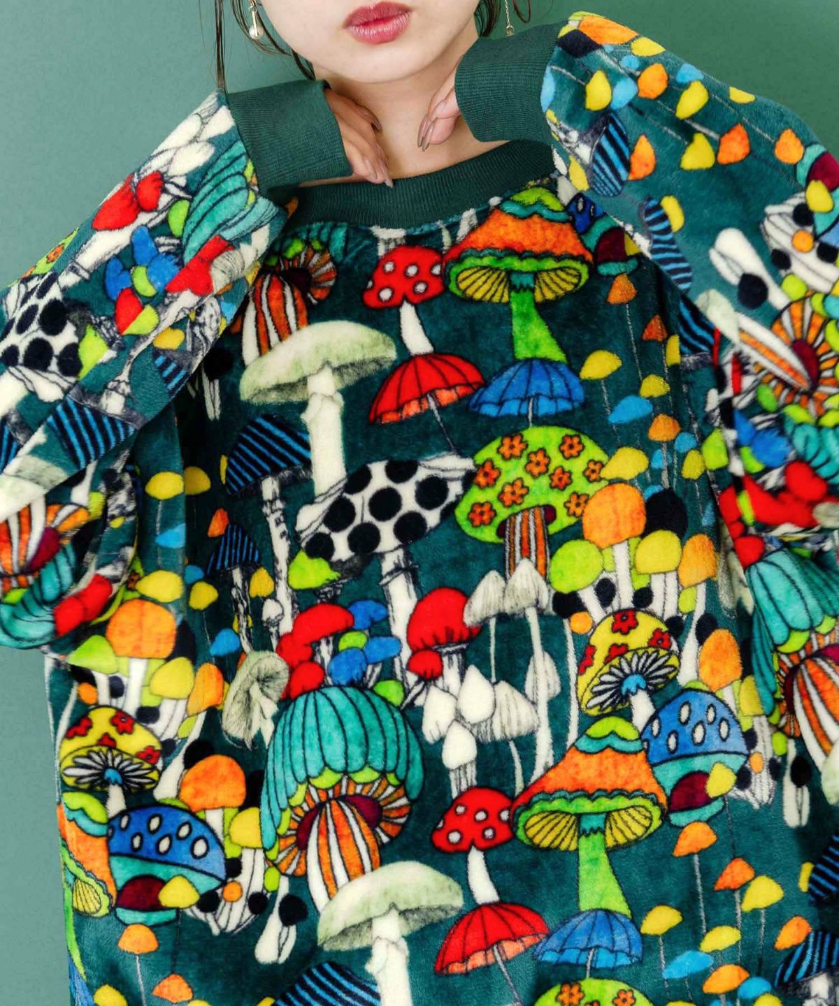 スカラー柄展開フランネルプルオーバー-7