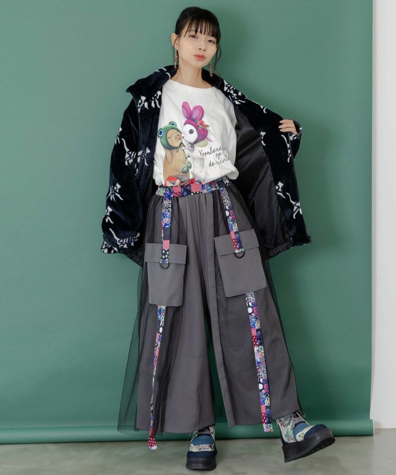 153695：スカラー柄展開フランネル×タフタブルゾンの通販-ScoLar