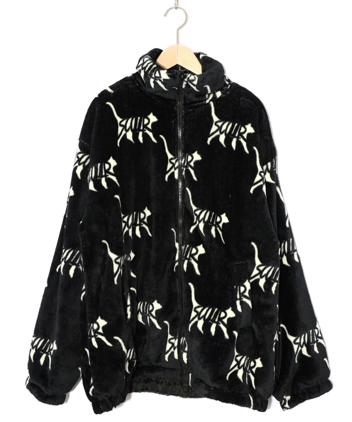 スカラー柄展開フランネル×タフタブルゾン-8