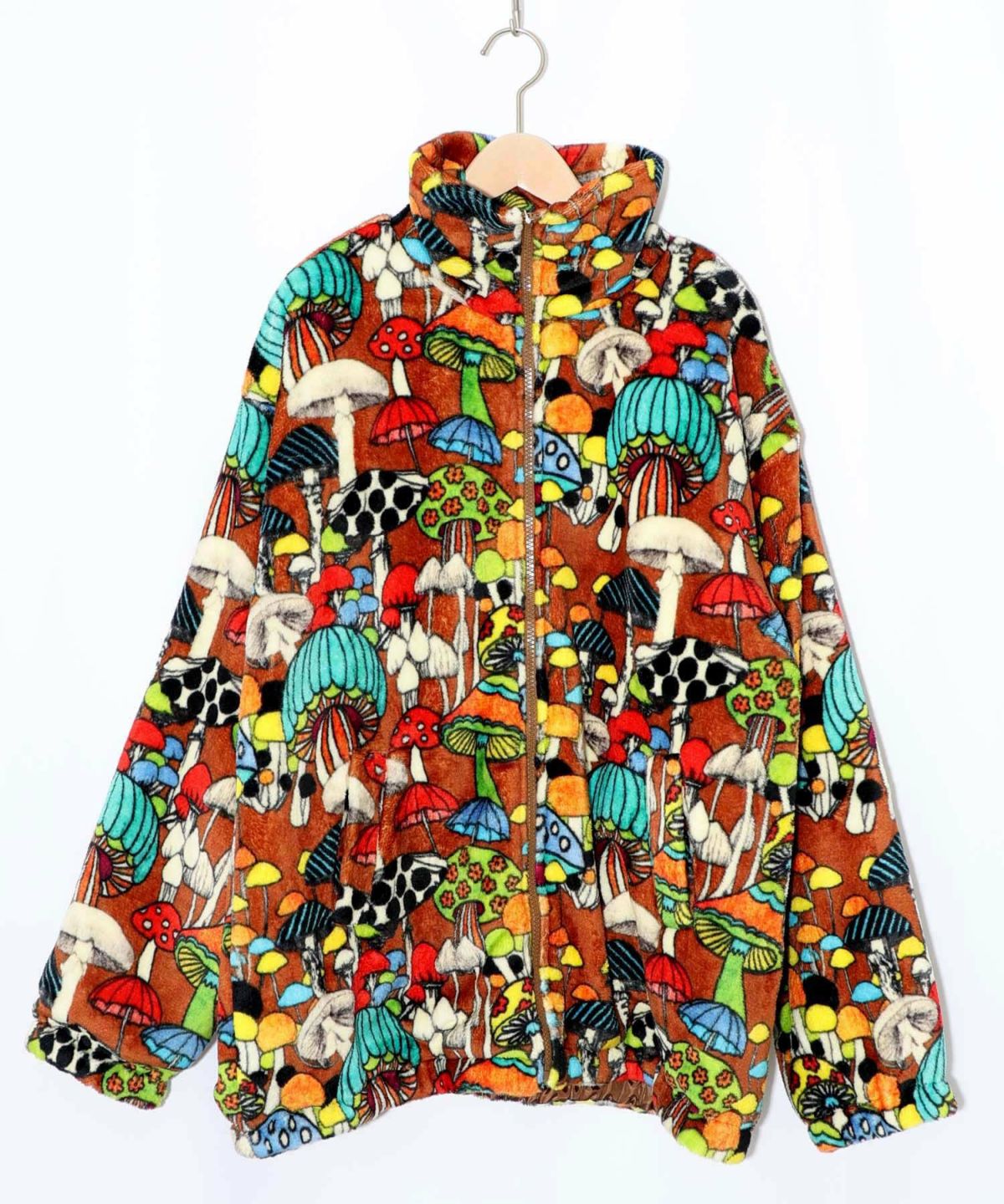 スカラー柄展開フランネル×タフタブルゾン-10