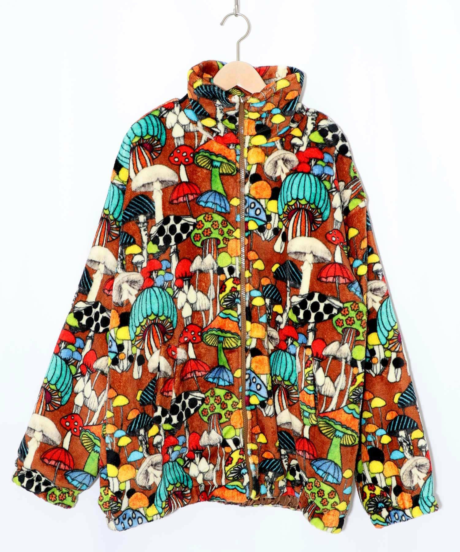 スカラー柄展開フランネル×タフタブルゾン-10