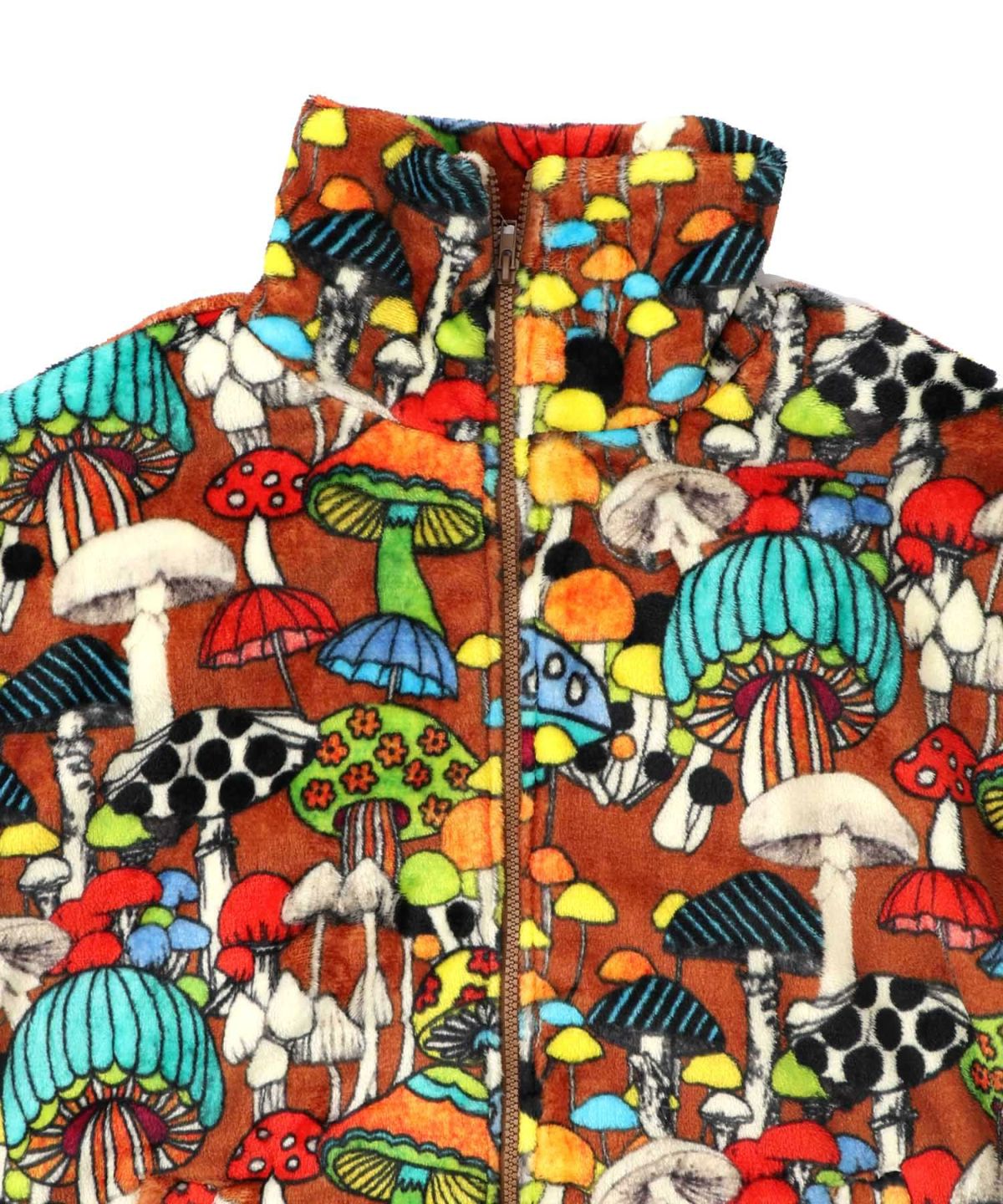 スカラー柄展開フランネル×タフタブルゾン-12